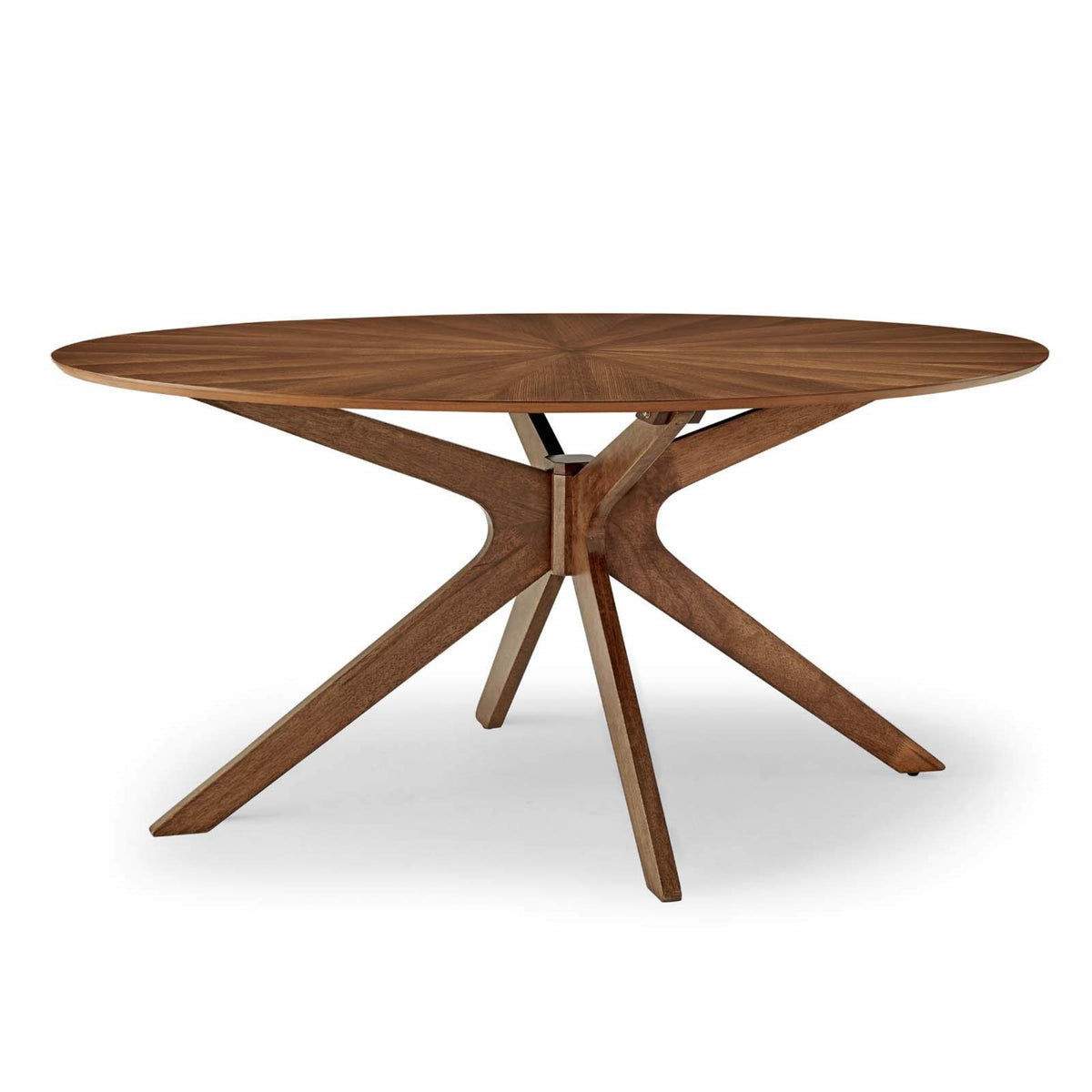 Casafoyer Crossroads 63' Oval Wood Dining Table, Walnut