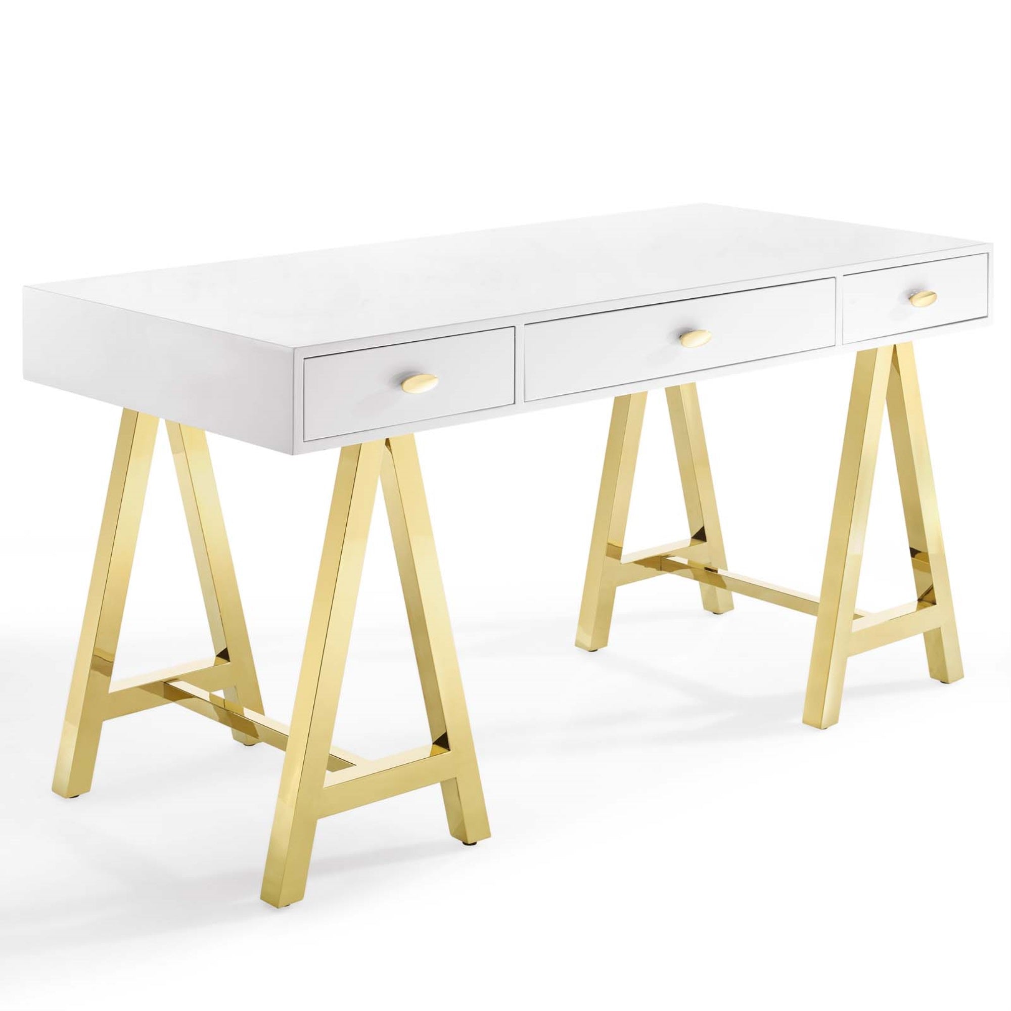 Jettison Office Desk Gold White