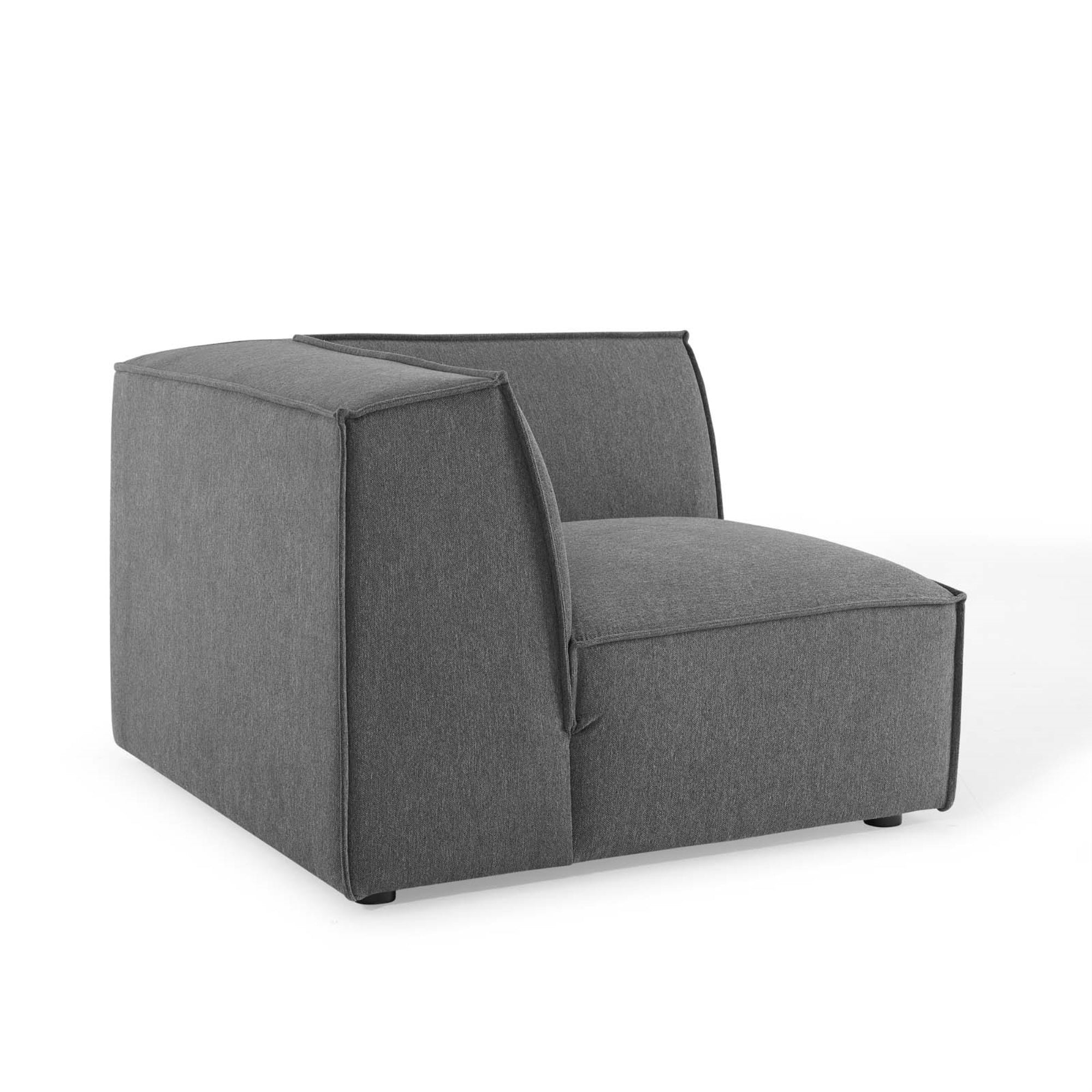 Restore Upholstered Fabric Sectional Sofa Corner Chair - Elegant Design, Comfortable Seating, Sturdy Construction - Charcoal
