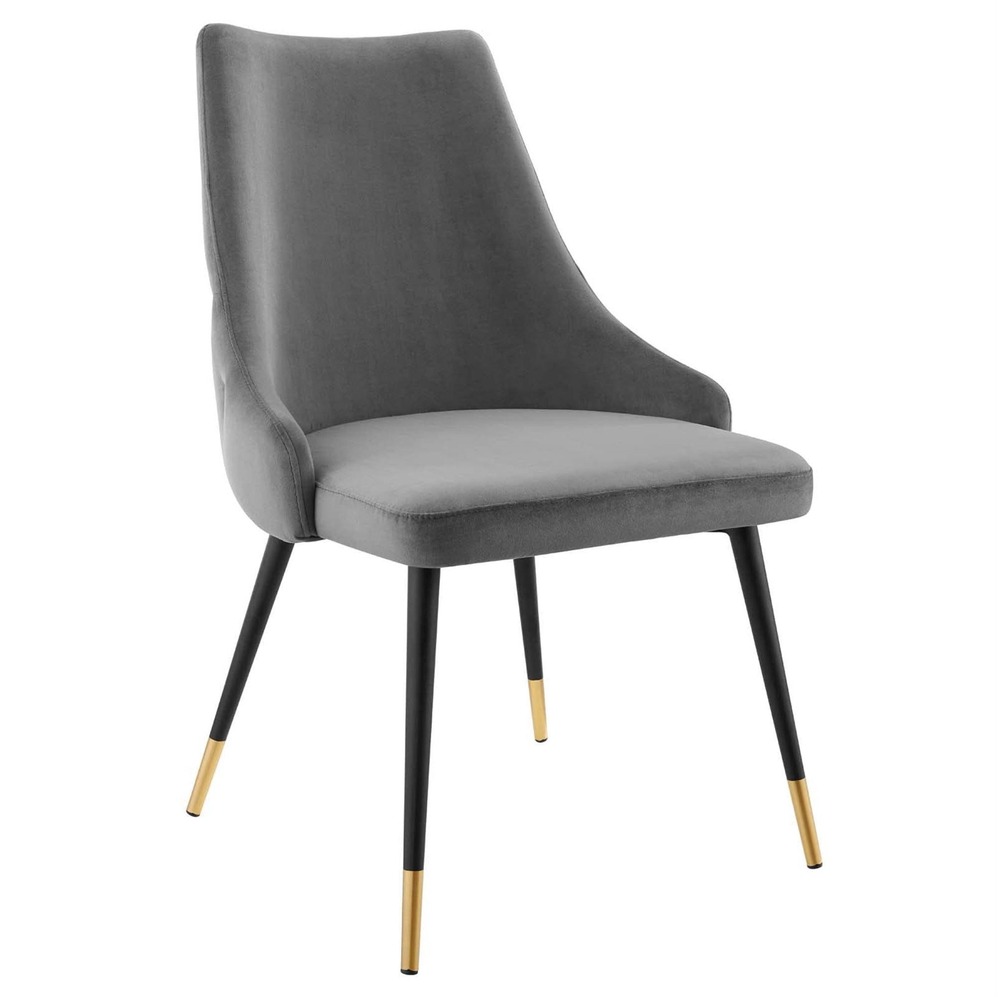 Casafoyer Eei-3907-Gry Adorn Tufted Performance Velvet Dining Side Chair, Gray