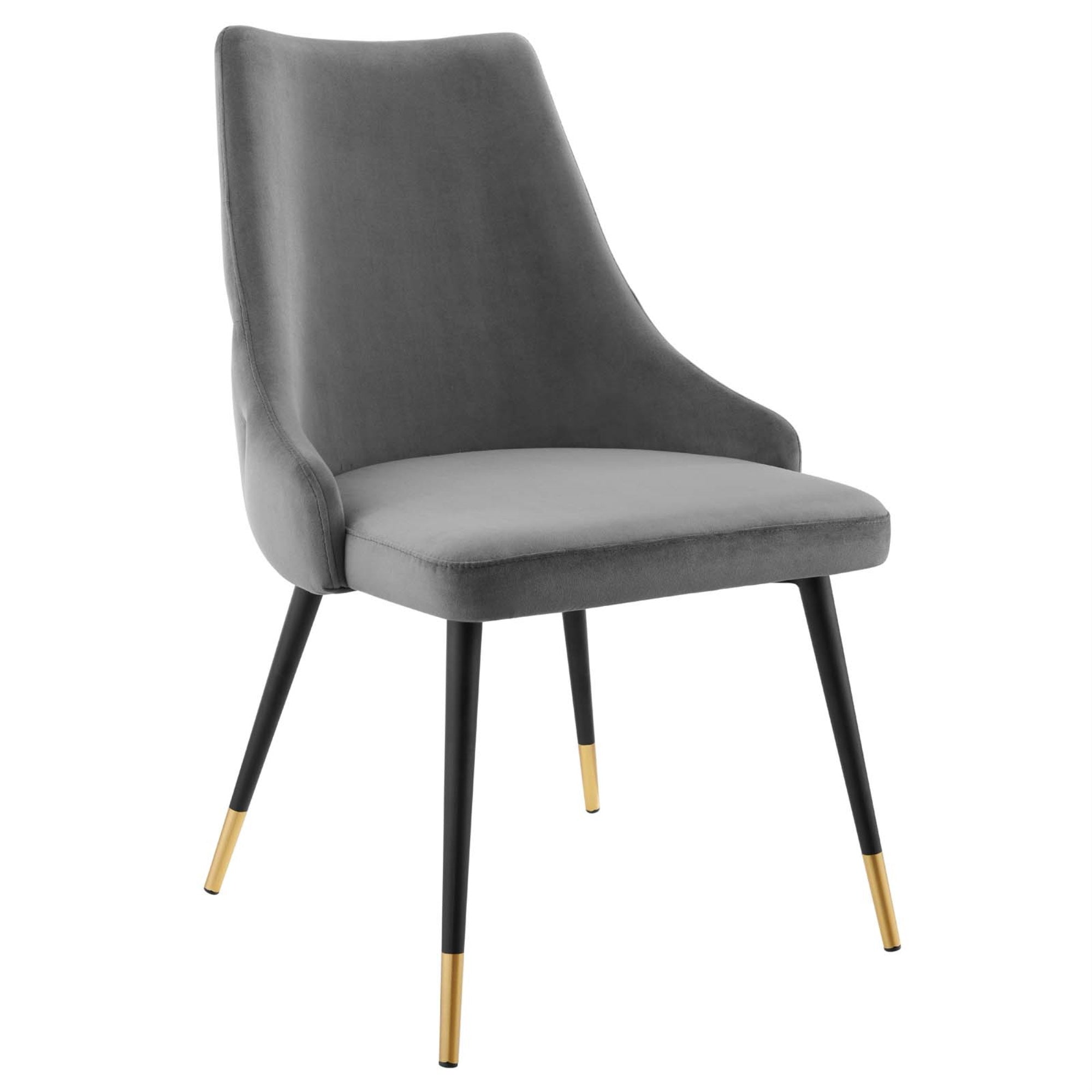 Adorn Tufted Performance Velvet Dining Side Chair - Elegant, Plush, Stain-Resistant, Vintage Modern Style, 300 Lbs. Capacity, Non-Marking Foot Caps.