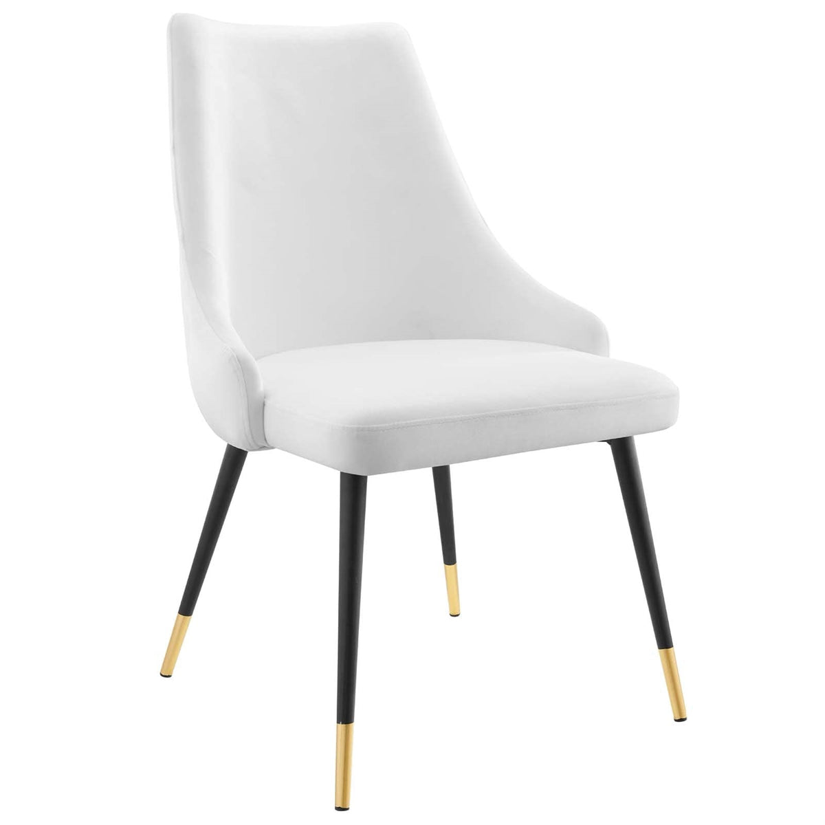 Casafoyer Eei-3907-Whi Adorn Tufted Performance Velvet Dining Side Chair, White