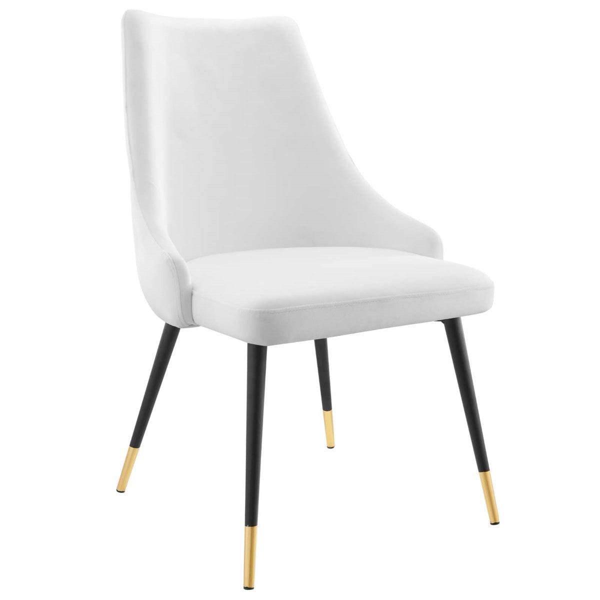 Adorn Tufted Performance Velvet Dining Side Chair White