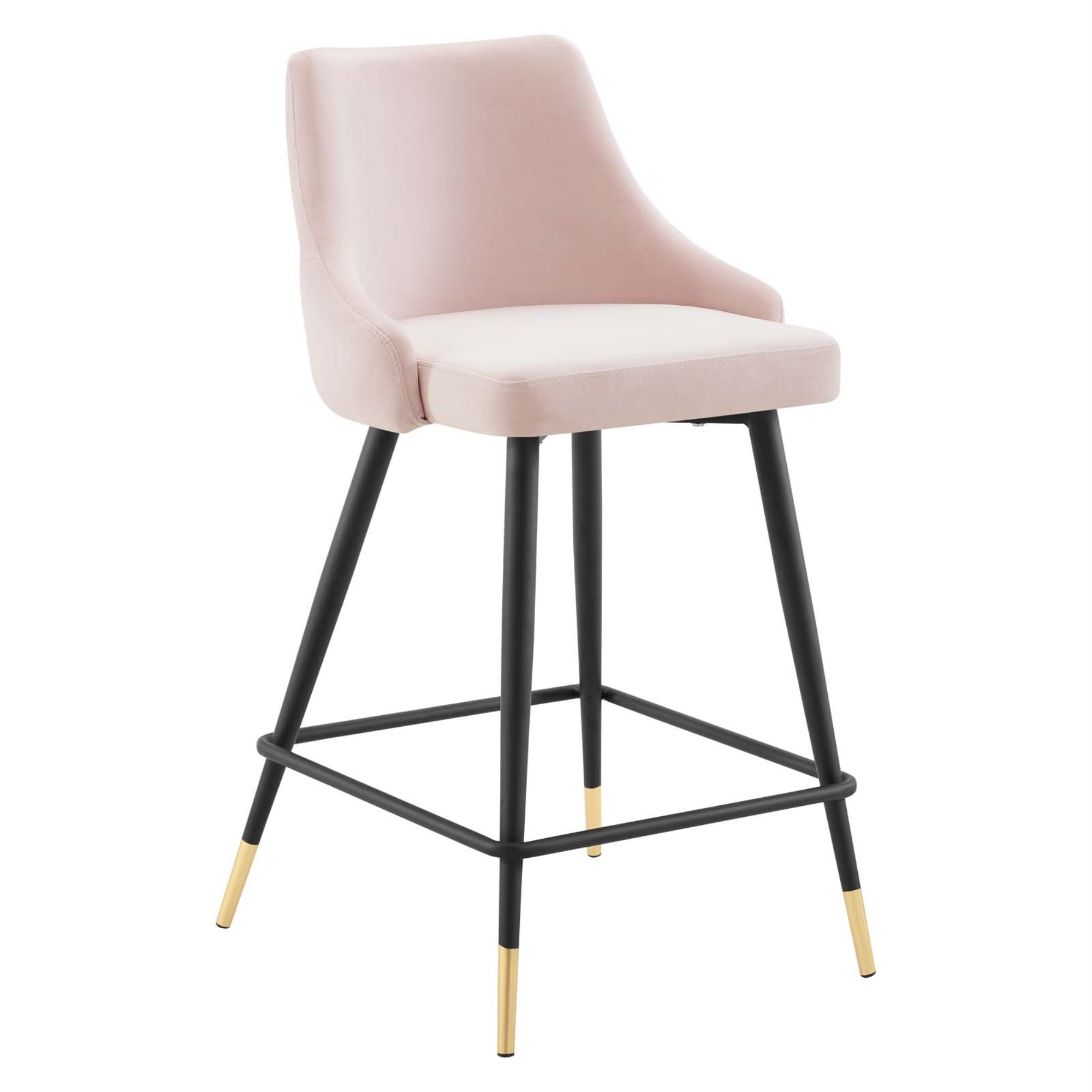 Adorn Performance Velvet Counter Stool - Elegant, Comfortable, And Stylish. Perfect For Dining Room, Kitchen, Or Home Office. Supports Up To 300 Lbs. No Assembly Required.