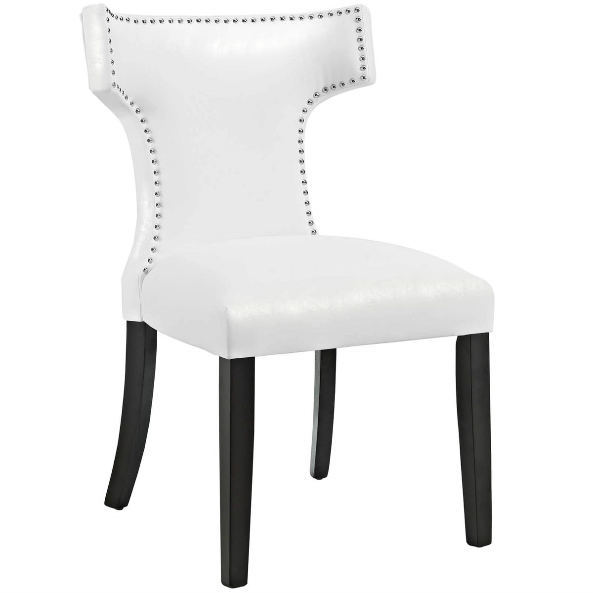 Casafoyer Curve Vinyl Dining Chair, White
