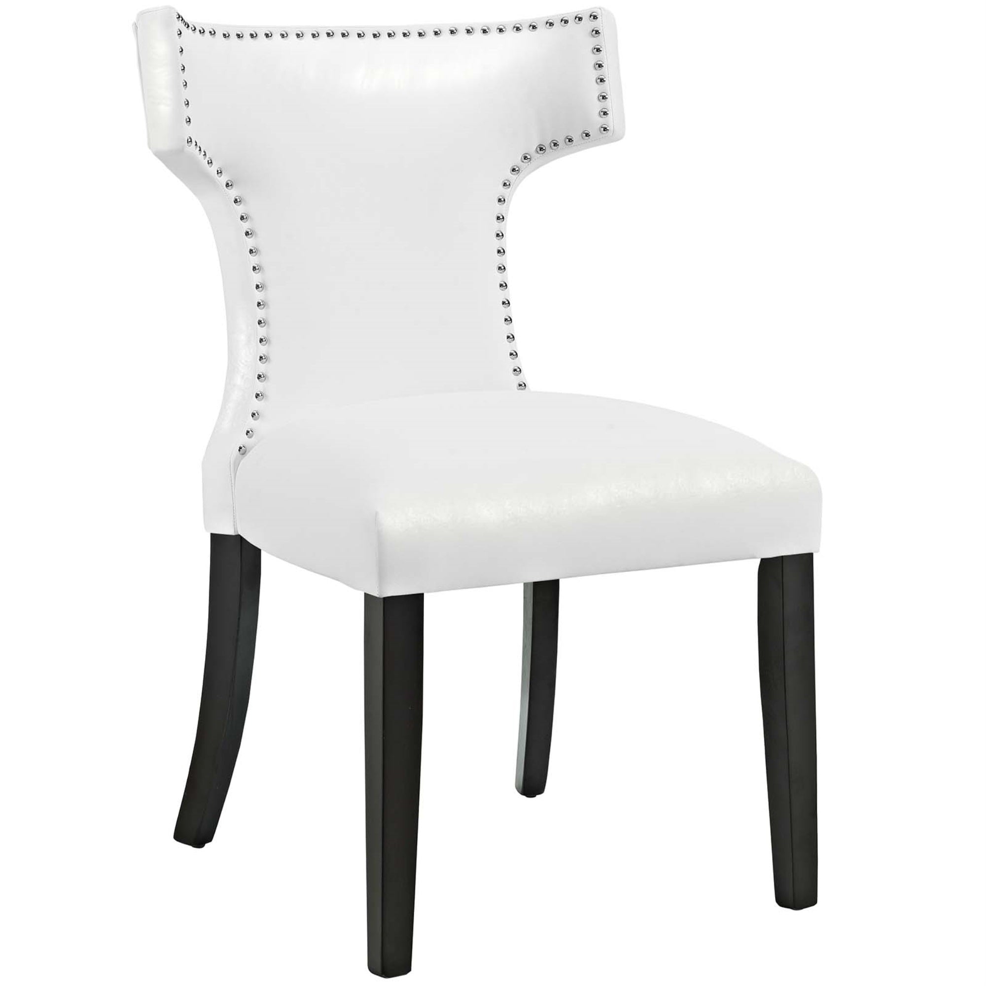 Curve Vinyl Dining Chair White