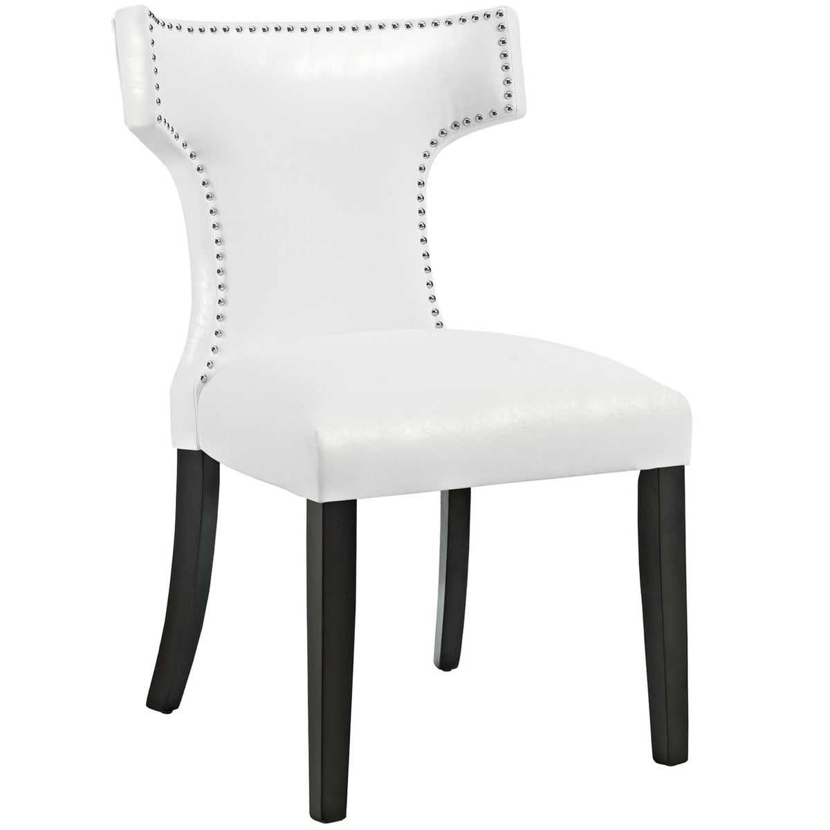 Curve Vinyl Dining Chair White