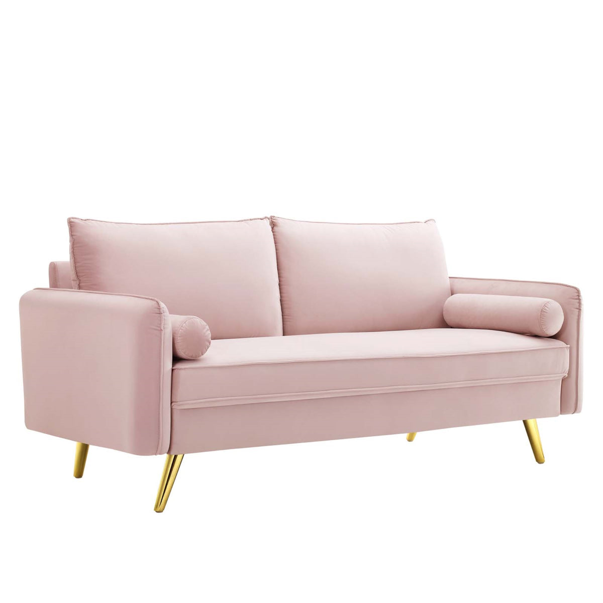 Revive Performance Velvet Sofa Pink