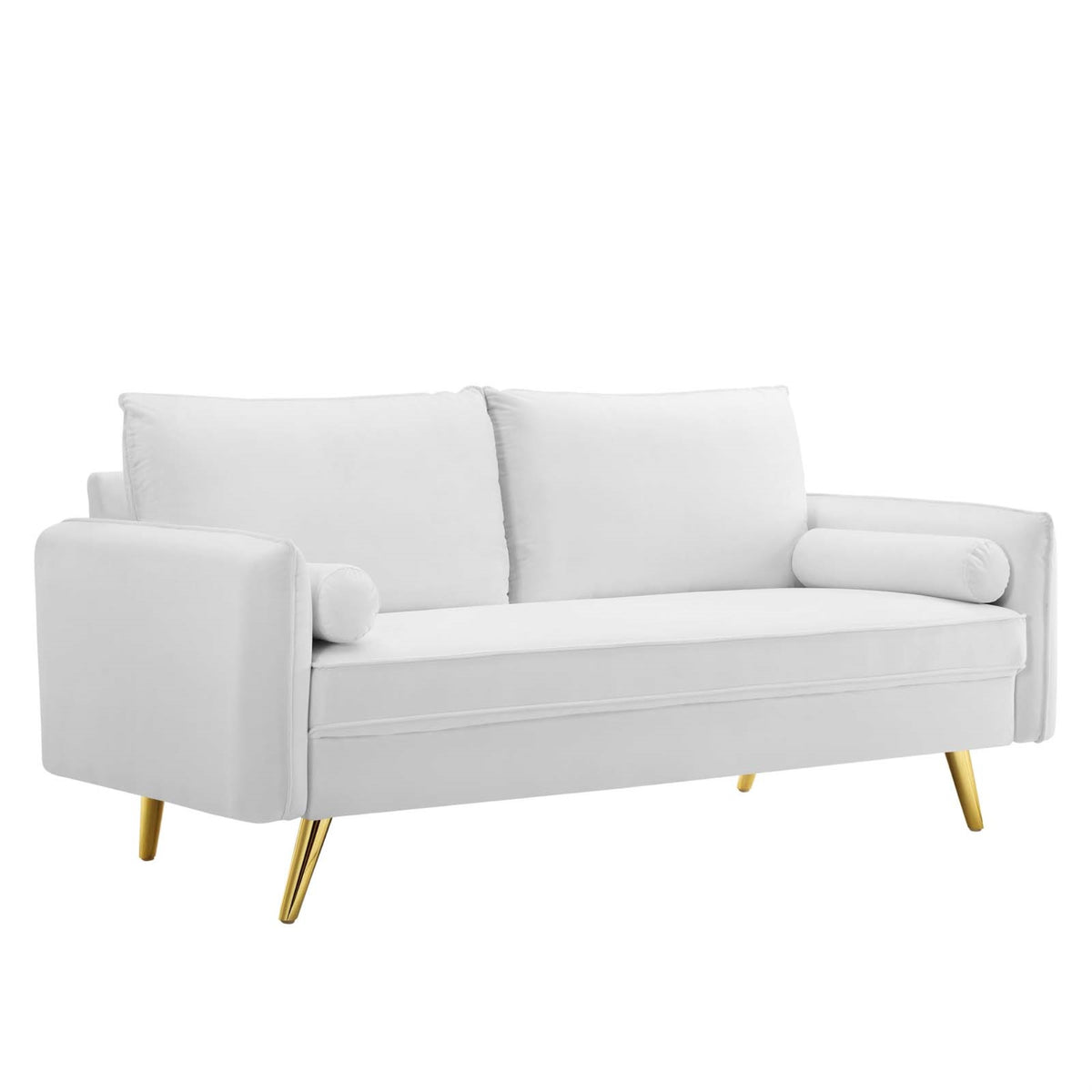 Revive Performance Velvet Sofa White