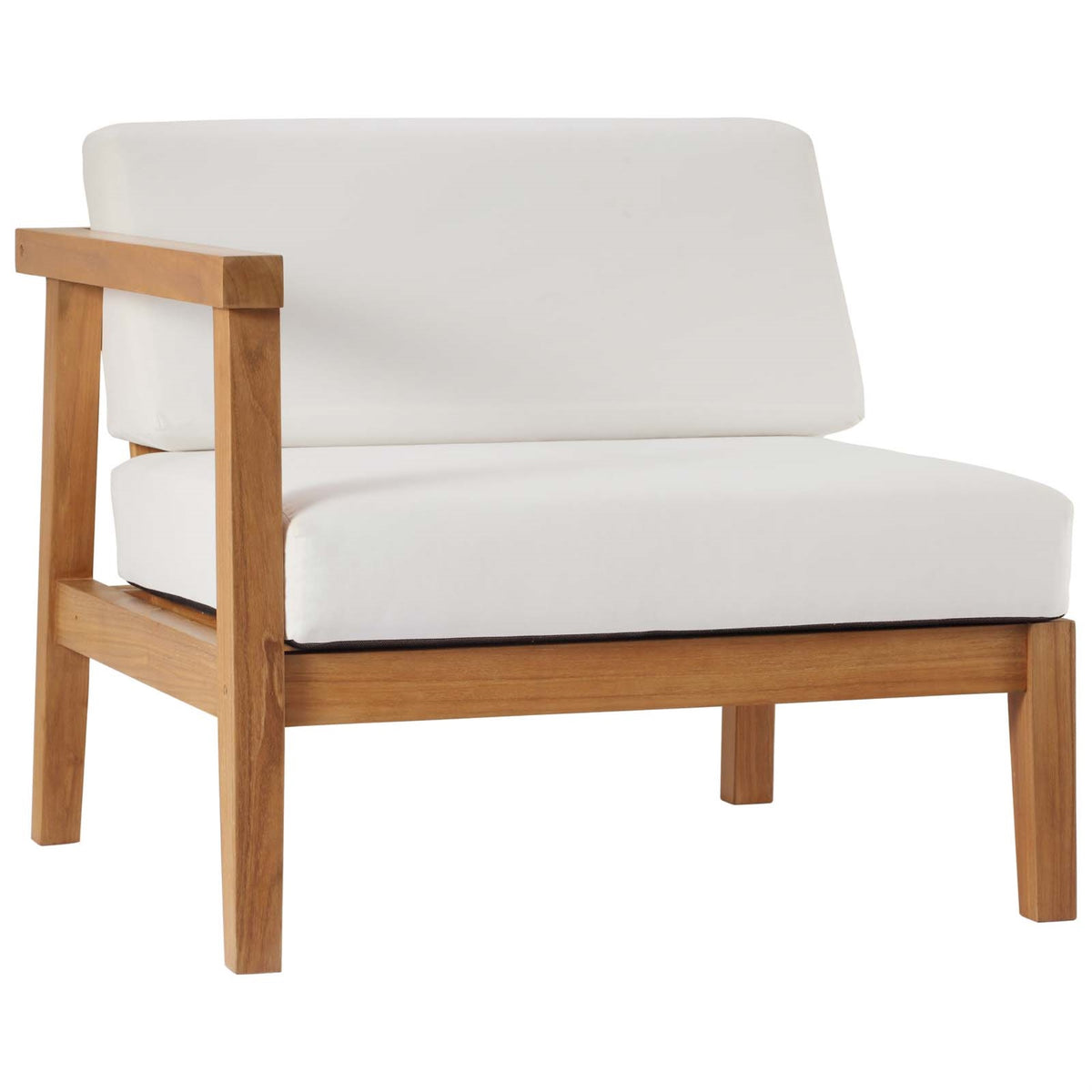 Bayport Teak Outdoor Sectional Sofa - Ultimate Relaxation, Uv/Water-Resistant, Durable Teak Wood, Various Configurations, Foam Padded Cushions, Assembly Required, 440 Lbs Weight Capacity