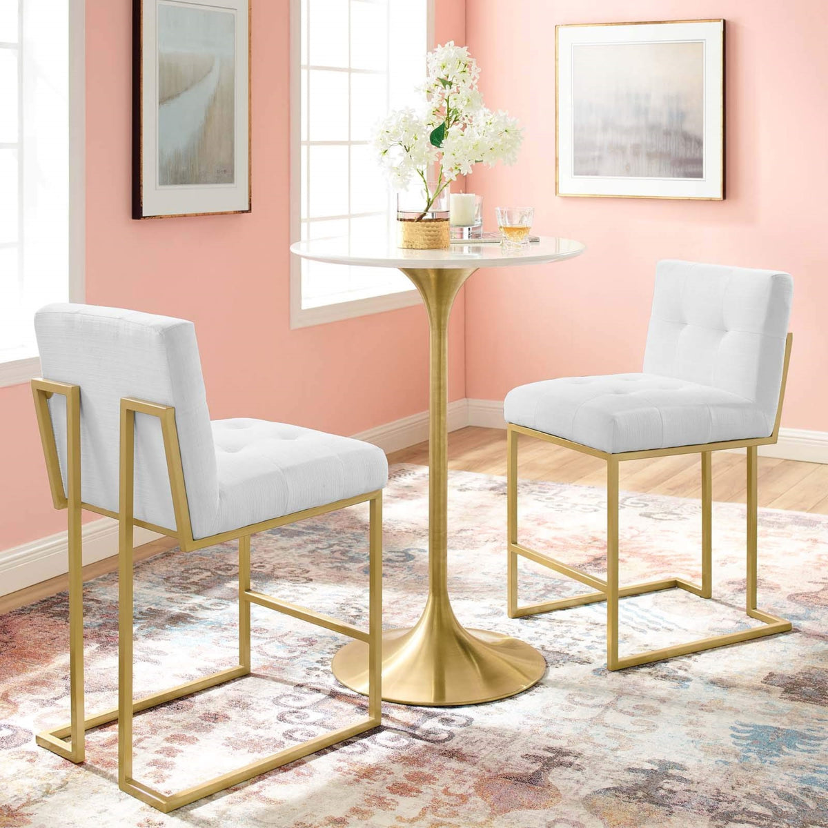 Casafoyer Privy Dining-Chairs, Gold White