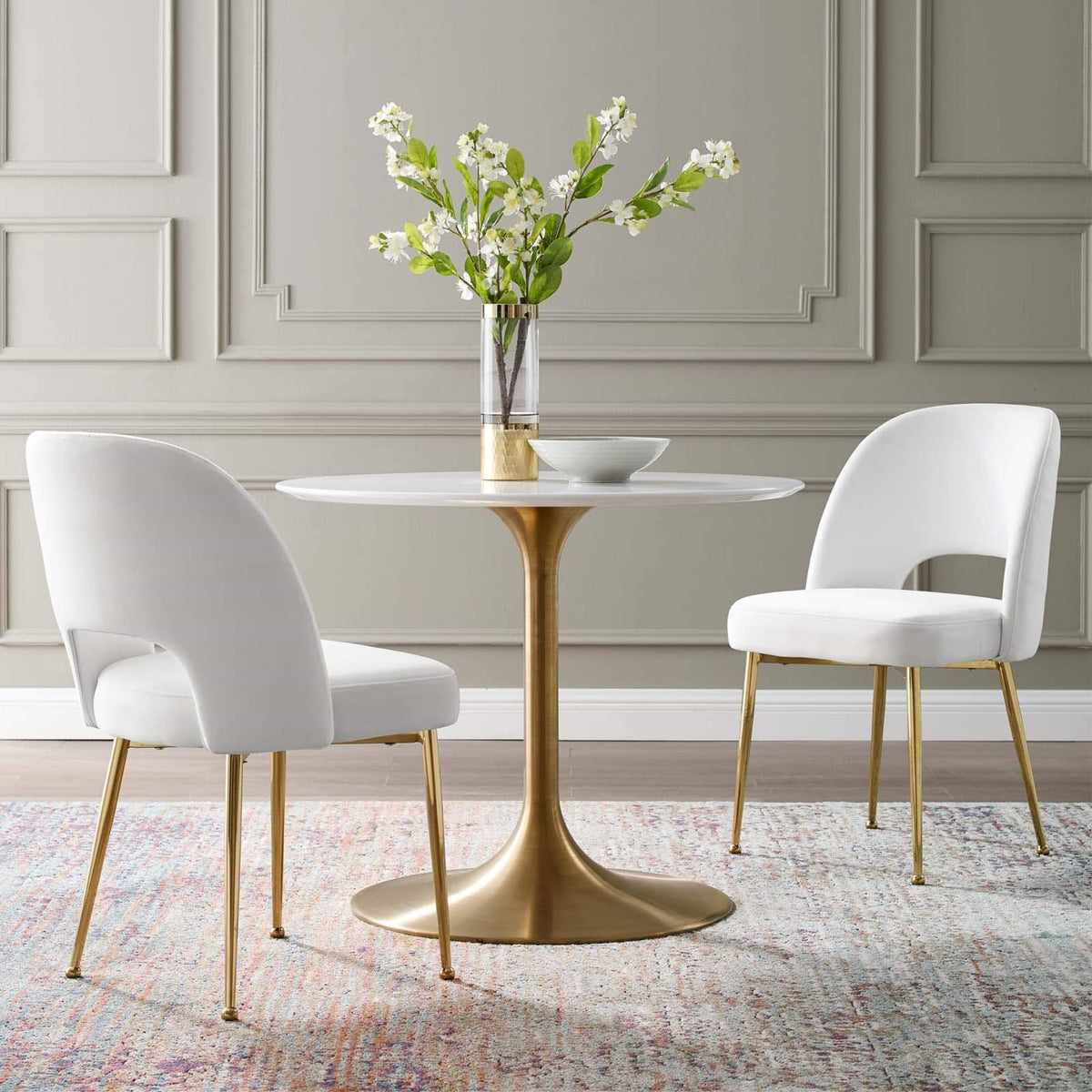 Casafoyer Rouse Dining Room Side Chair Set Of 2, White