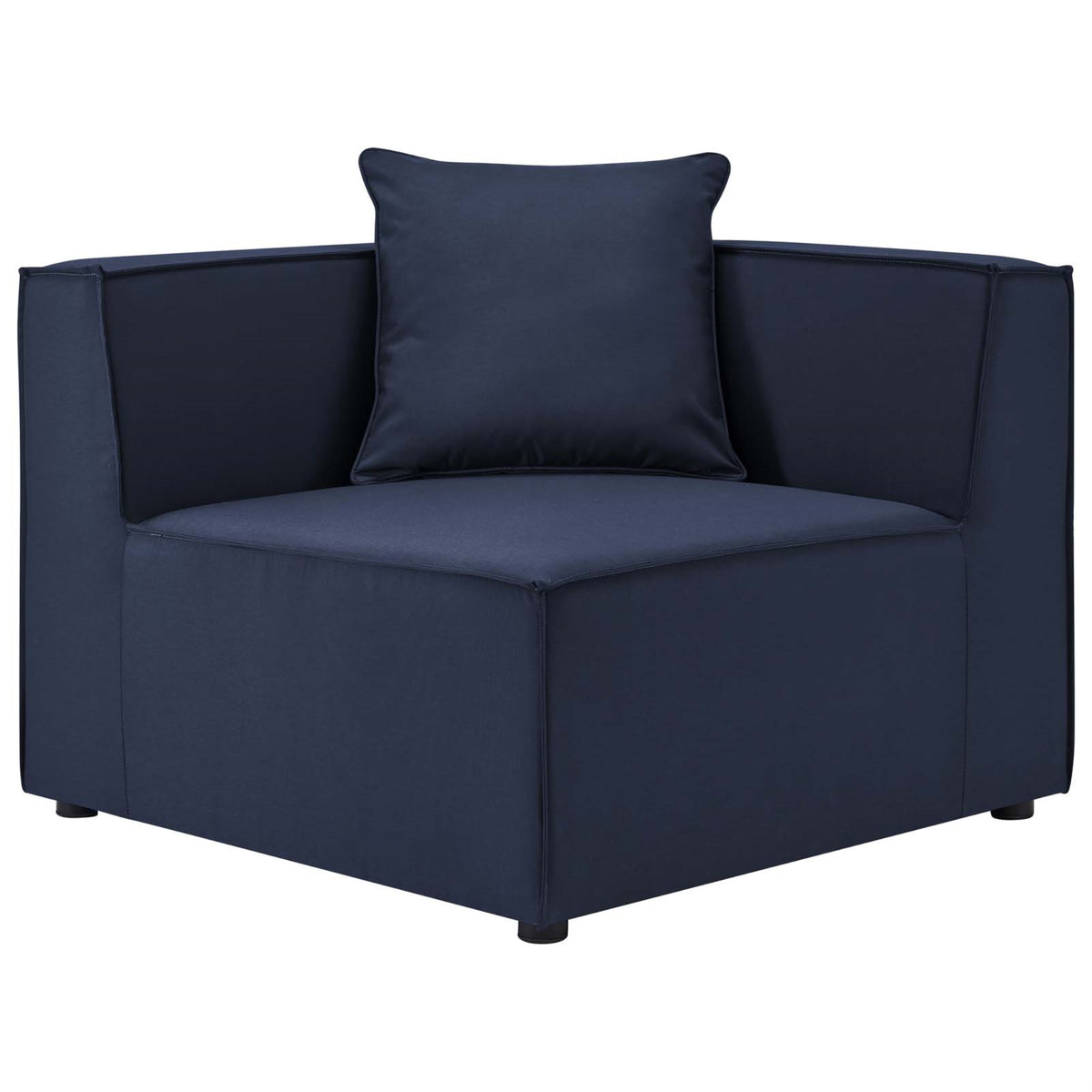 Saybrook Outdoor Patio Upholstered Sectional Sofa Corner Chair Navy