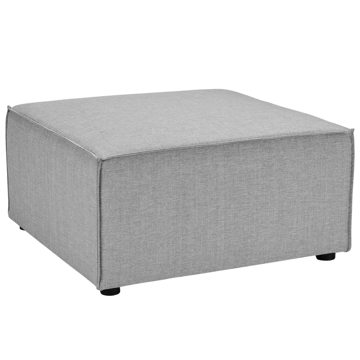 Saybrook Outdoor Patio Upholstered Sectional Sofa Ottoman Gray