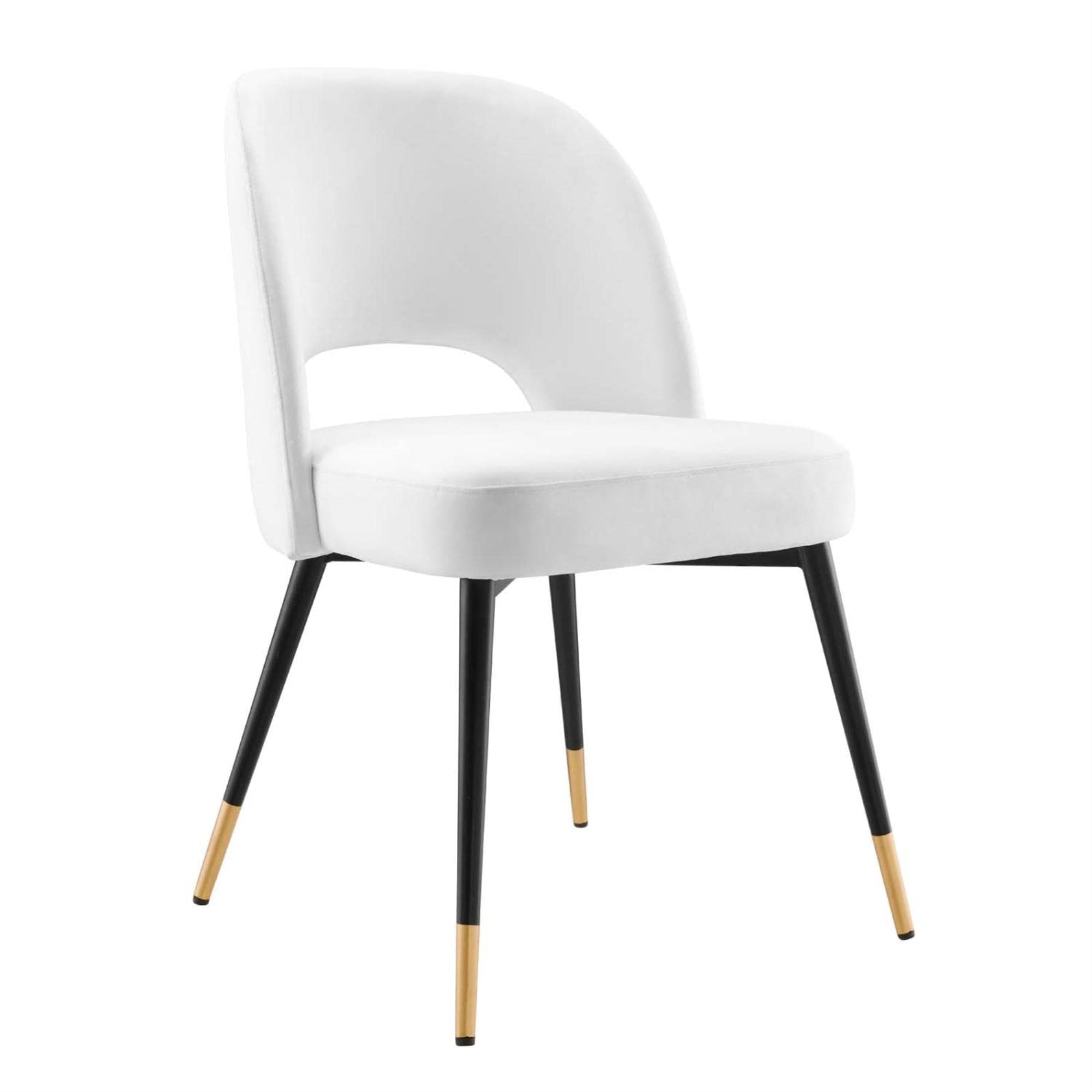 Casafoyer Rouse Performance Velvet Dining Side Chair In White 23 X 20 X 32