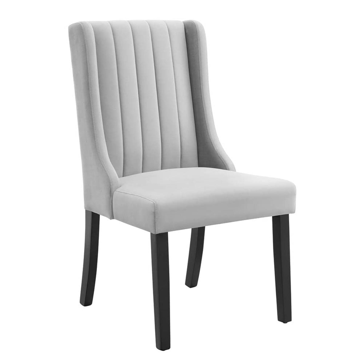 Casafoyer Renew Parsons Performance Velvet Dining Side Chairs - Set Of 2 In Light Gray