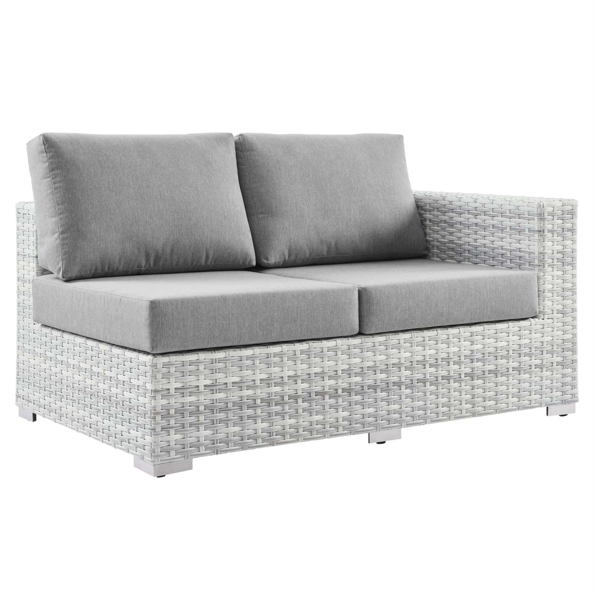 Ergode Outdoor Sectional Series - Durable Rattan Loveseat With Weather-Resistant Cushions For Patio, Backyard, Or Poolside