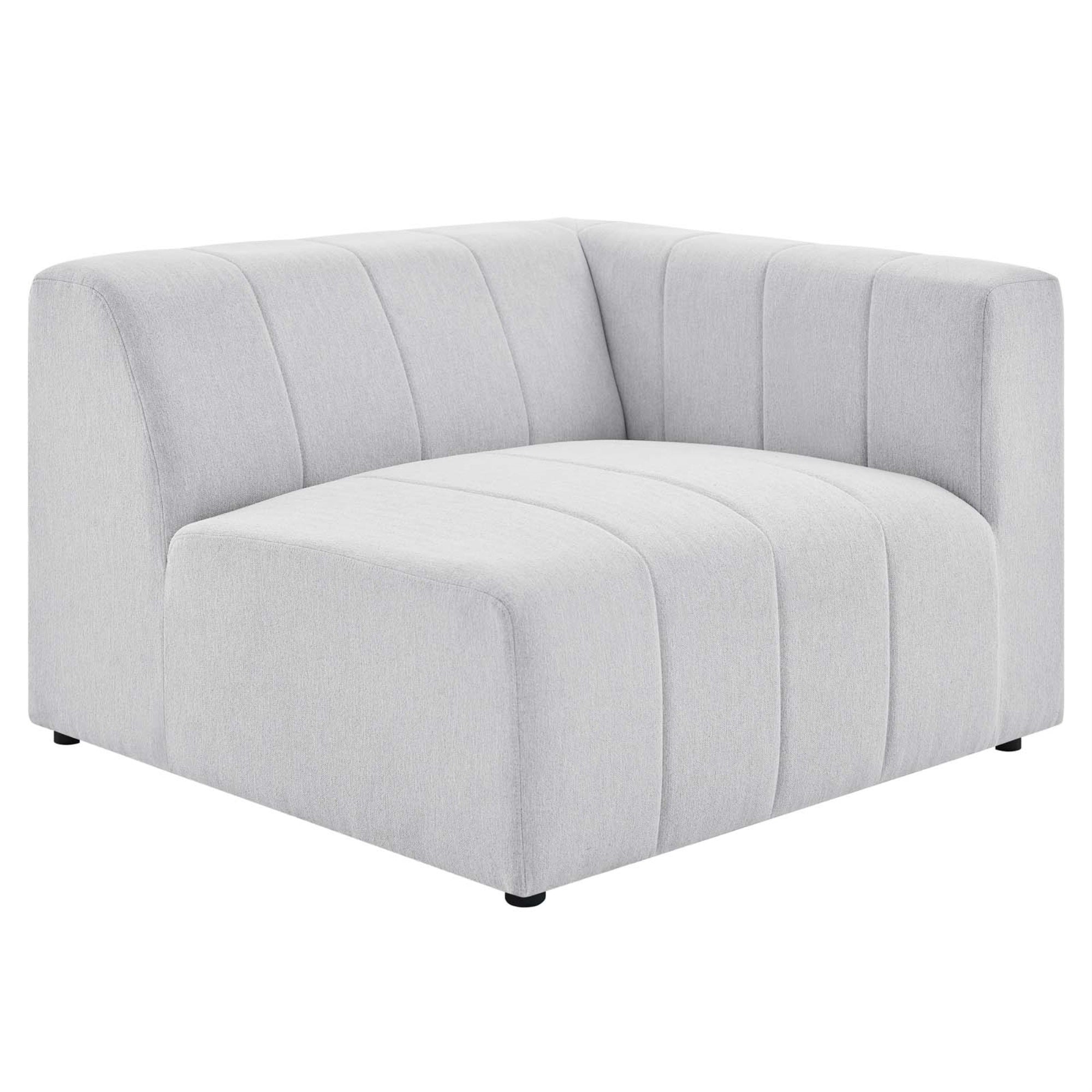 Bartlett Upholstered Fabric Right-Arm Chair - Customizable, Retro Modern Style, Soft Polyester Fabric, Dense Foam Padding, Sturdy Frame, Non-Marking Foot Caps.