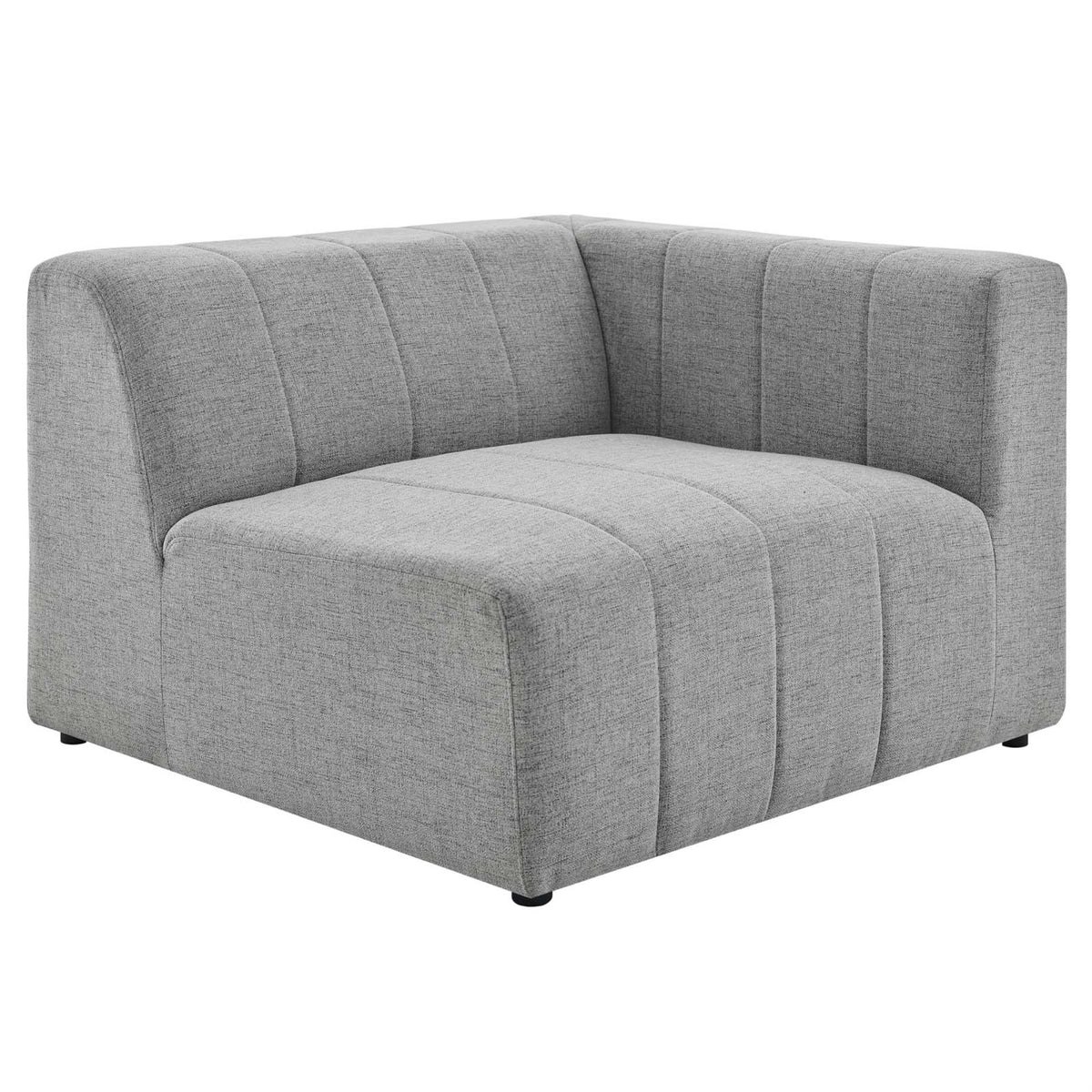 Bartlett Upholstered Fabric Right-Arm Chair Light Gray