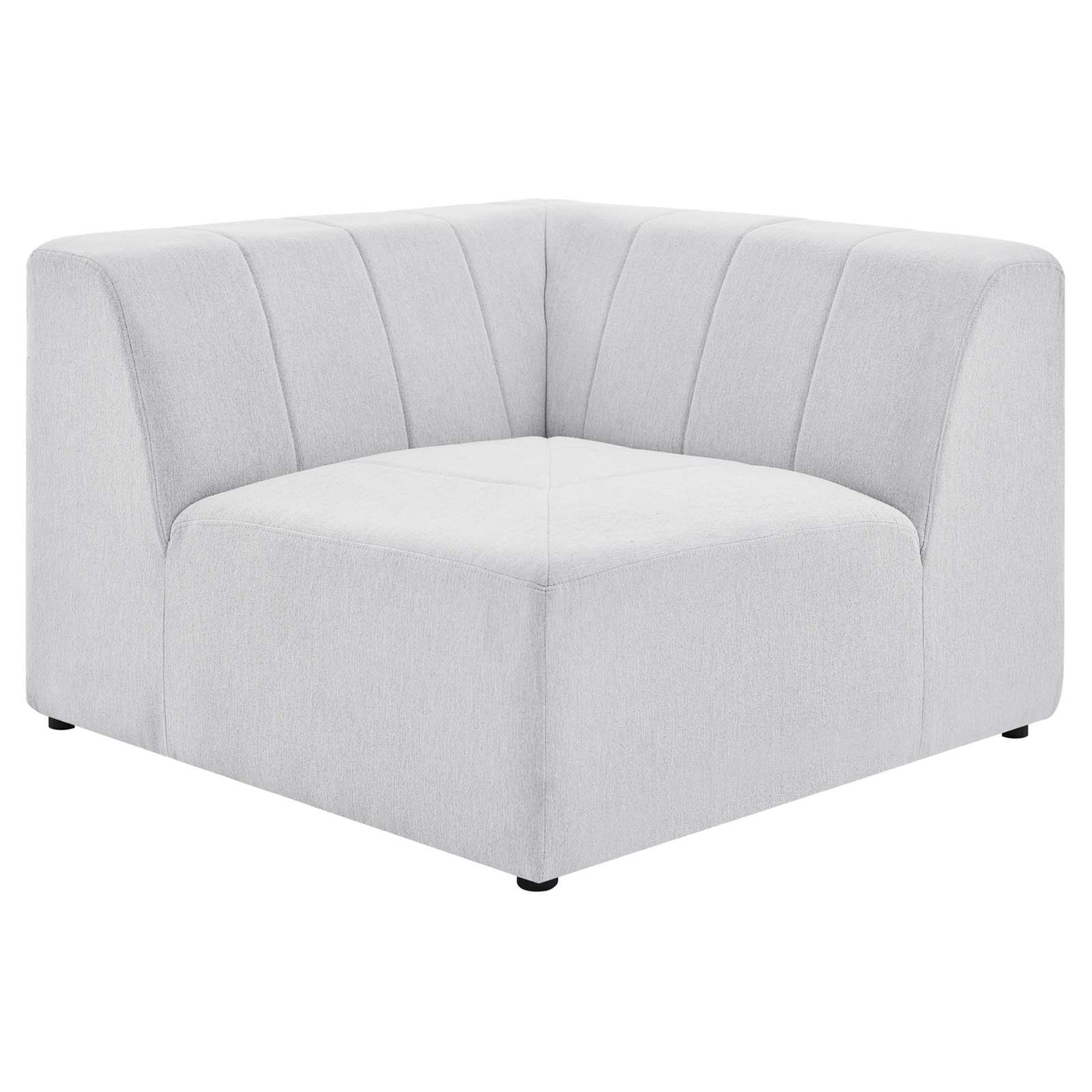 Bartlett Upholstered Fabric Corner Chair Ivory