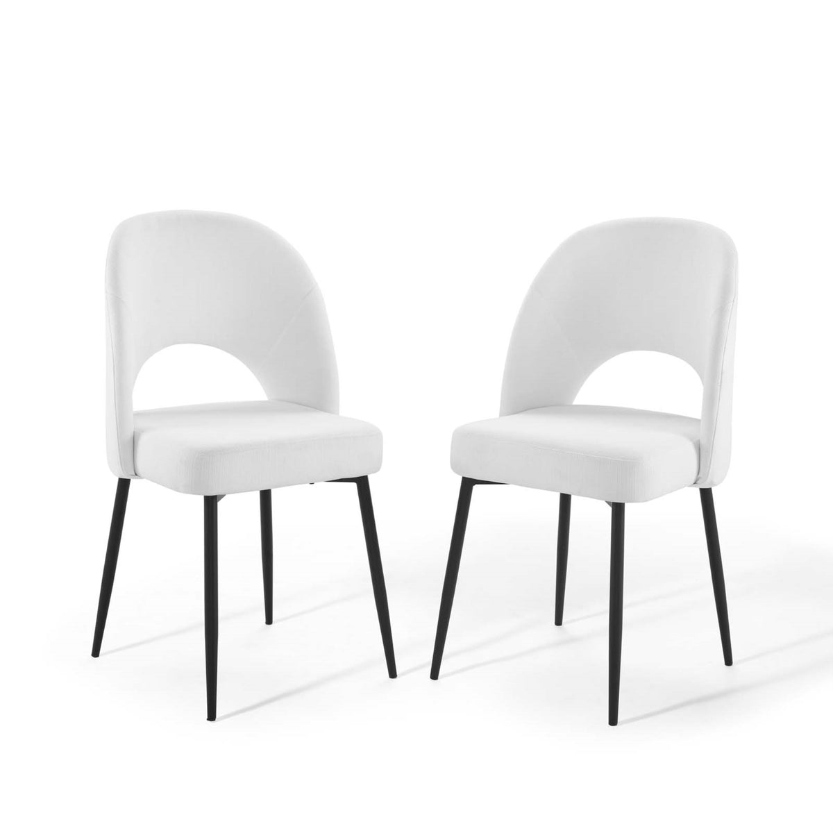 Rouse Dining Side Chair Upholstered Fabric Set Of 2 Black White