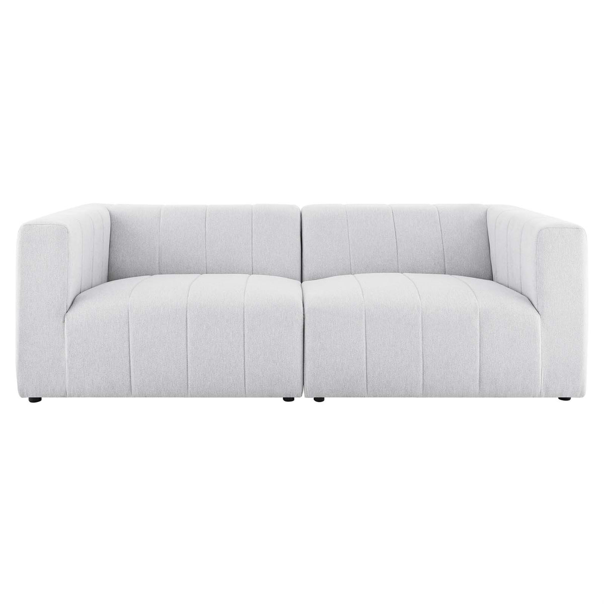 Bartlett Upholstered Fabric 2-Piece Loveseat Ivory
