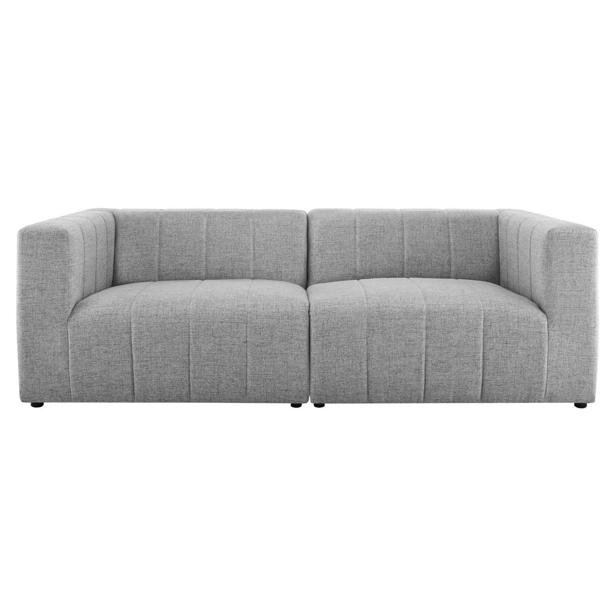 Bartlett Upholstered Fabric 2-Piece Loveseat Light Gray