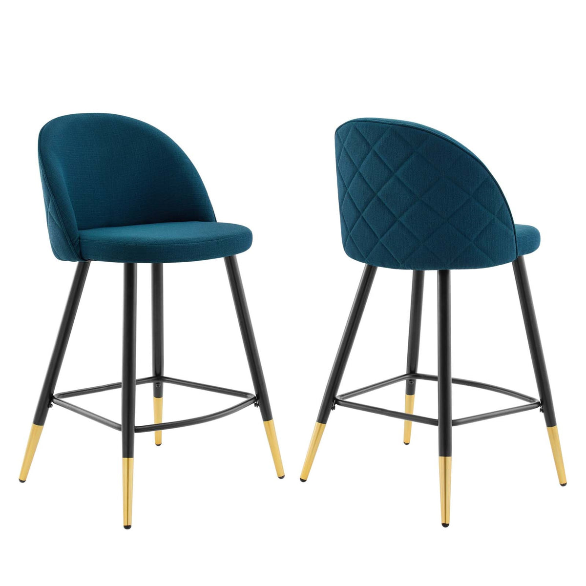 Cordial Fabric Counter Stools - Set Of 2