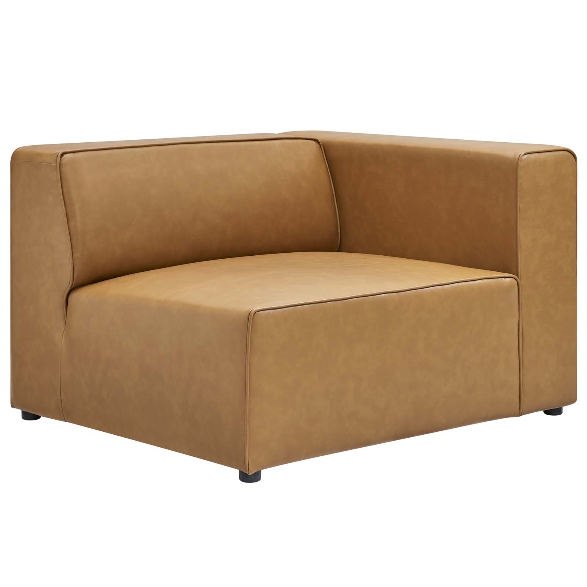 Mingle Vegan Leather Right-Arm Chair - Spacious & Comfortable With Dense Foam Padding, Adjustable & Versatile, Luxurious Upholstery & Sturdy Legs - Ideal For Modern Dcor
