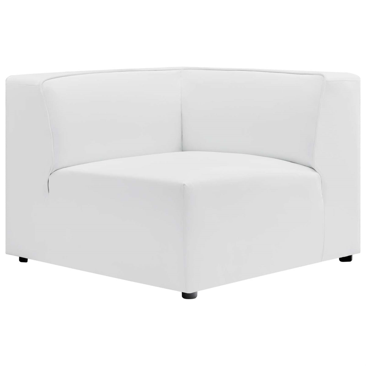 Mingle Vegan Leather Corner Chair White