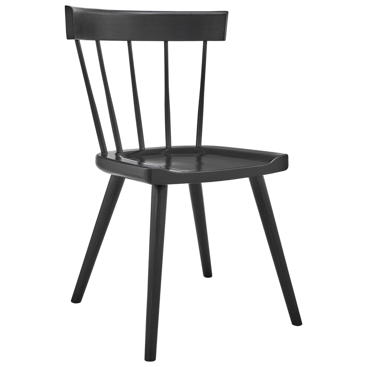 Casafoyer Sutter Modern Farmhouse Wood Dining Chair In Black