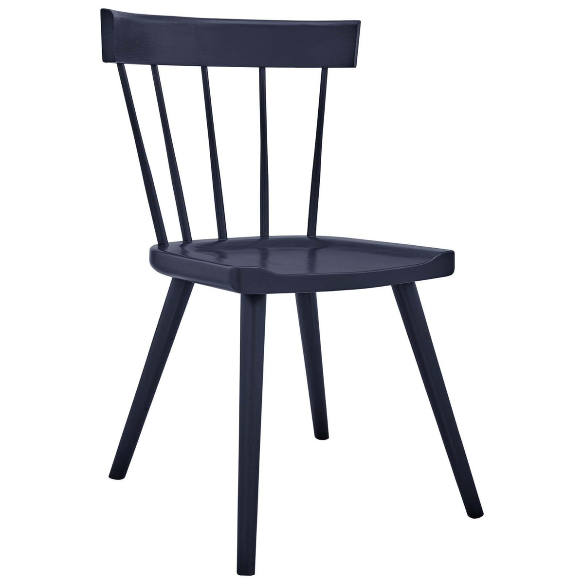Casafoyer Sutter Modern Farmhouse Wood Dining Chair In Midnight Blue 21 X 21.5 X 32.5