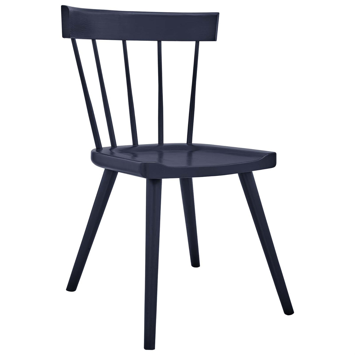 Sutter Wood Dining Side Chair: Sleek, Modern Farmhouse Design, Sturdy Elm Wood