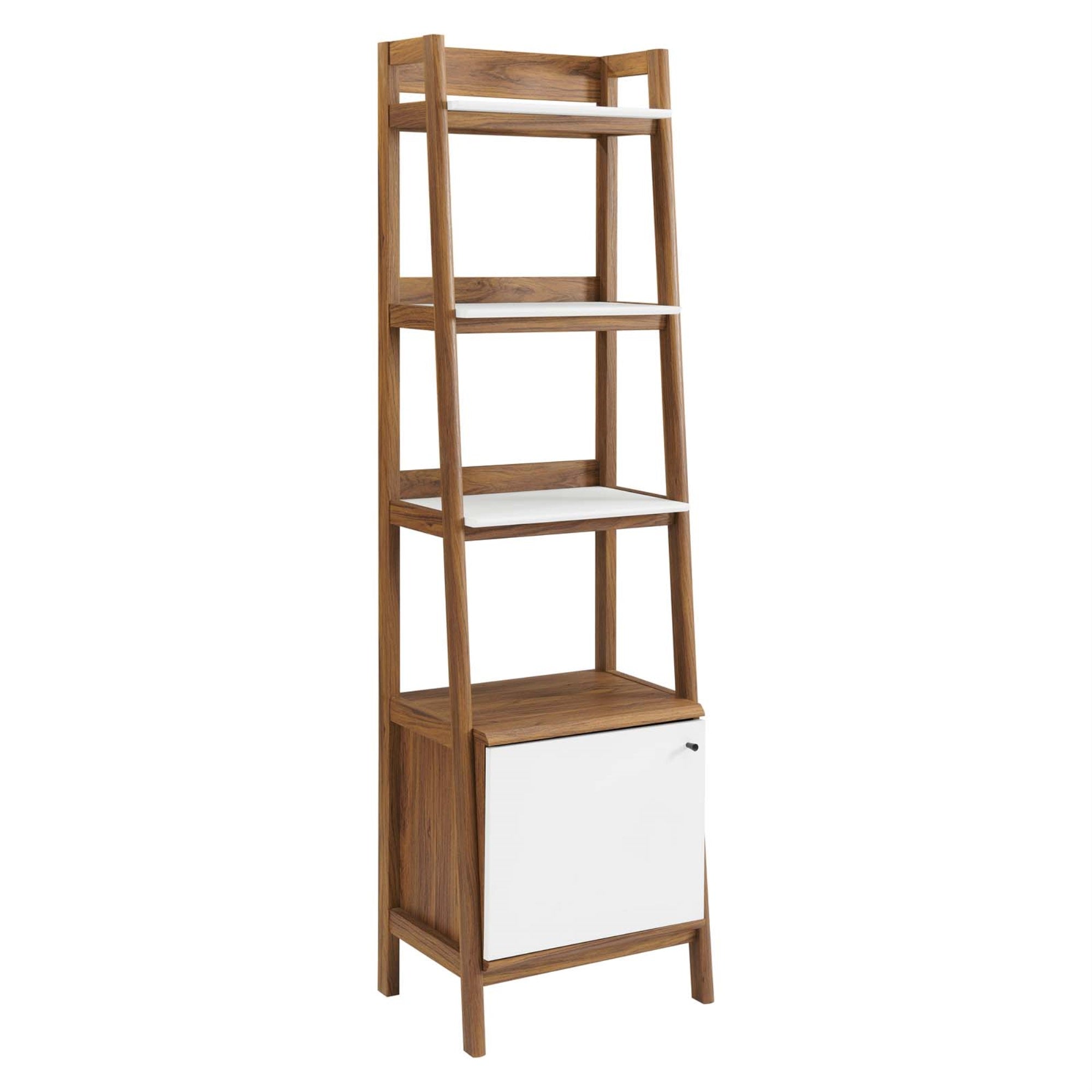 Bixby 21' Bookshelf - Walnut White: Stylish And Durable Storage And Display Stand With Ample Space For Books And Decorative Items