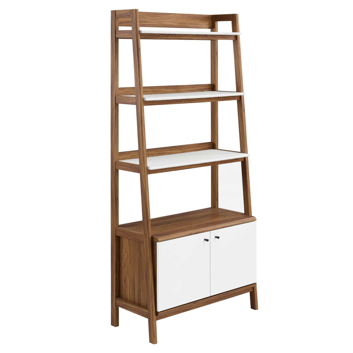 Bixby 33' Bookshelf - Versatile Storage Solution For Books & Home Accessories, Sleek Design With Tiered Shelves, Hidden Compartment, Durable Construction