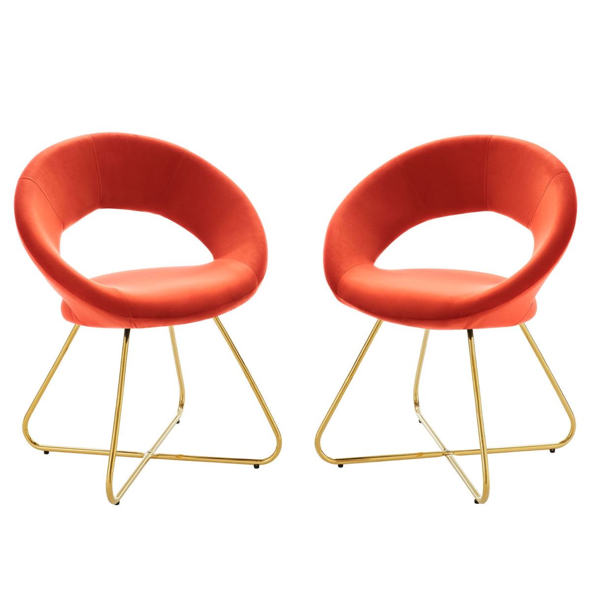 Vibrant Velvet Dining Chairs - Set Of 2 | Modern & Stylish