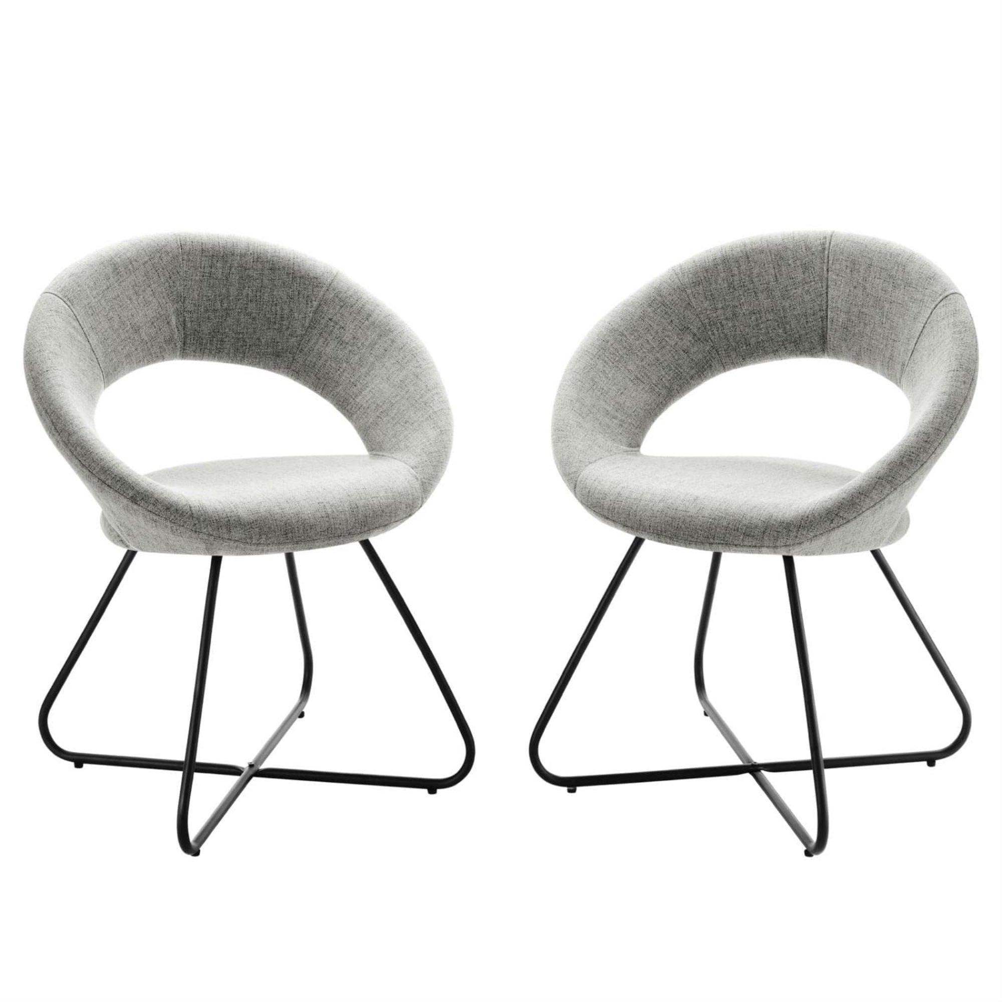 Casafoyer Nouvelle Dining Chair, Black Light Gray