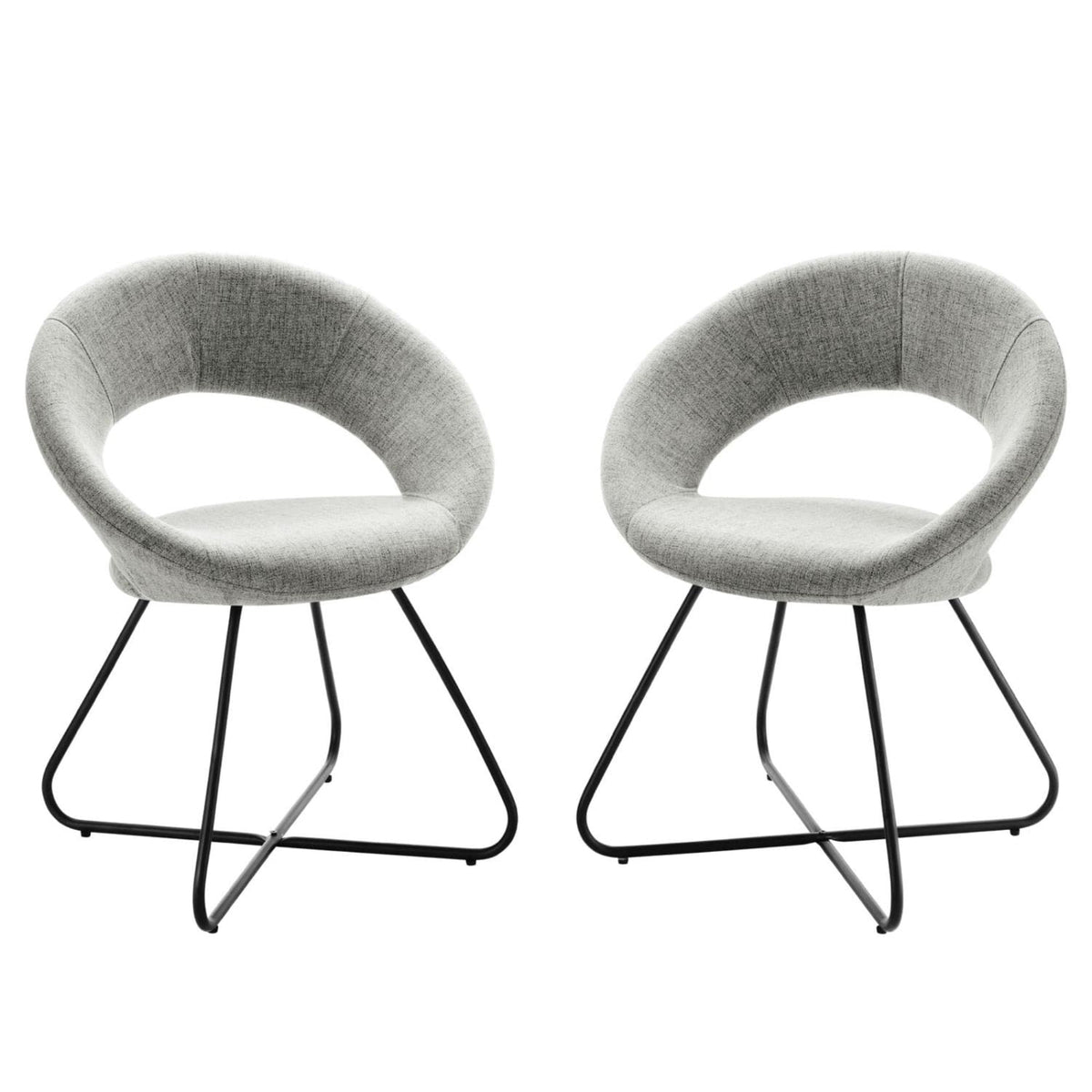 Casafoyer Nouvelle Dining Chair, Black Light Gray