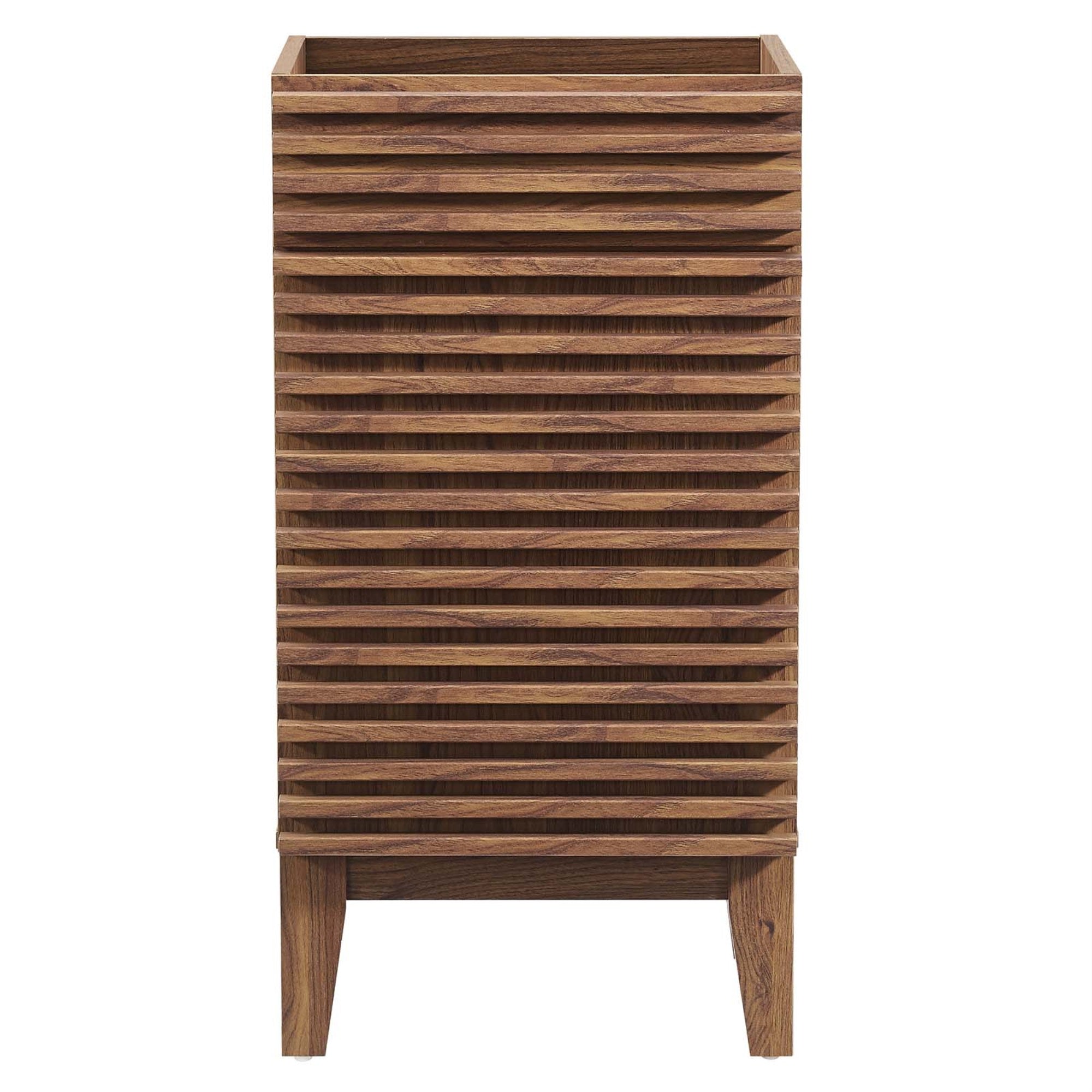 Ergode 18' Vanity Cabinet - Mid-Century Aesthetics, Durable Frame, Adjustable Shelf, Soft-Close Door. Sink Basin Not Included.