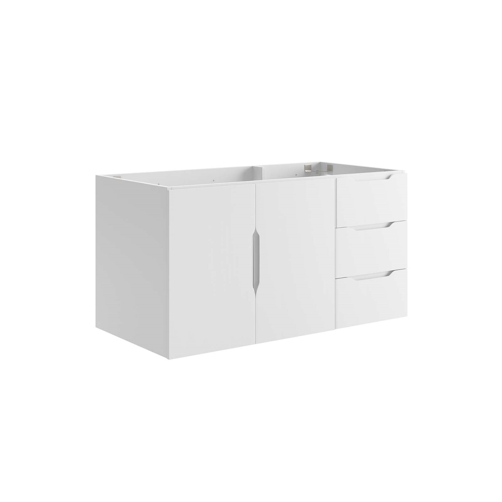 Ergode 36' Wall-Mount Bathroom Vanity - Sleek & Minimalist Design, Ample Storage Space. Sink Basin & Fixtures Not Included.