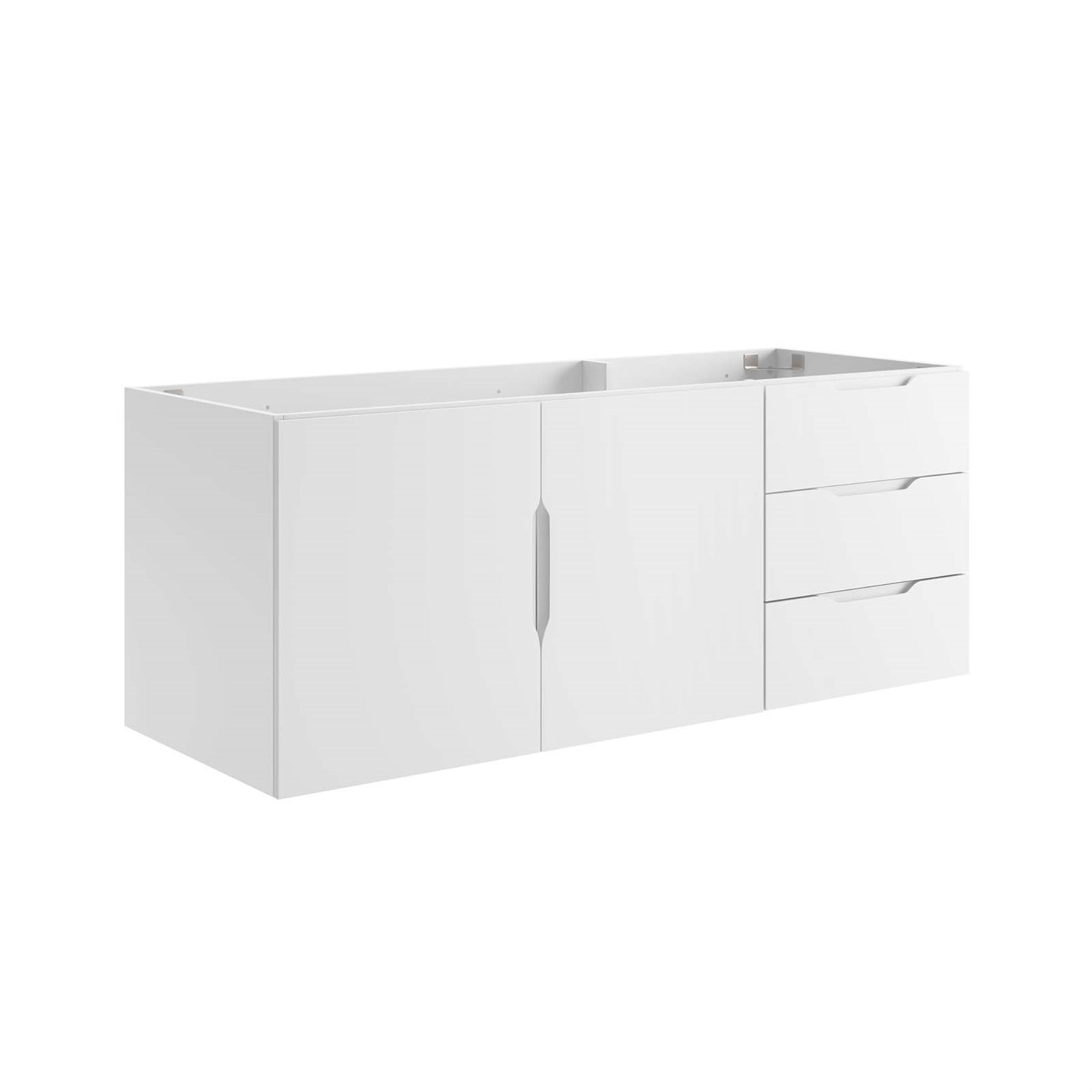 Ergode 48' Wall-Mount Bathroom Vanity - Ample Storage, Durable Construction - Sink Basin Not Included