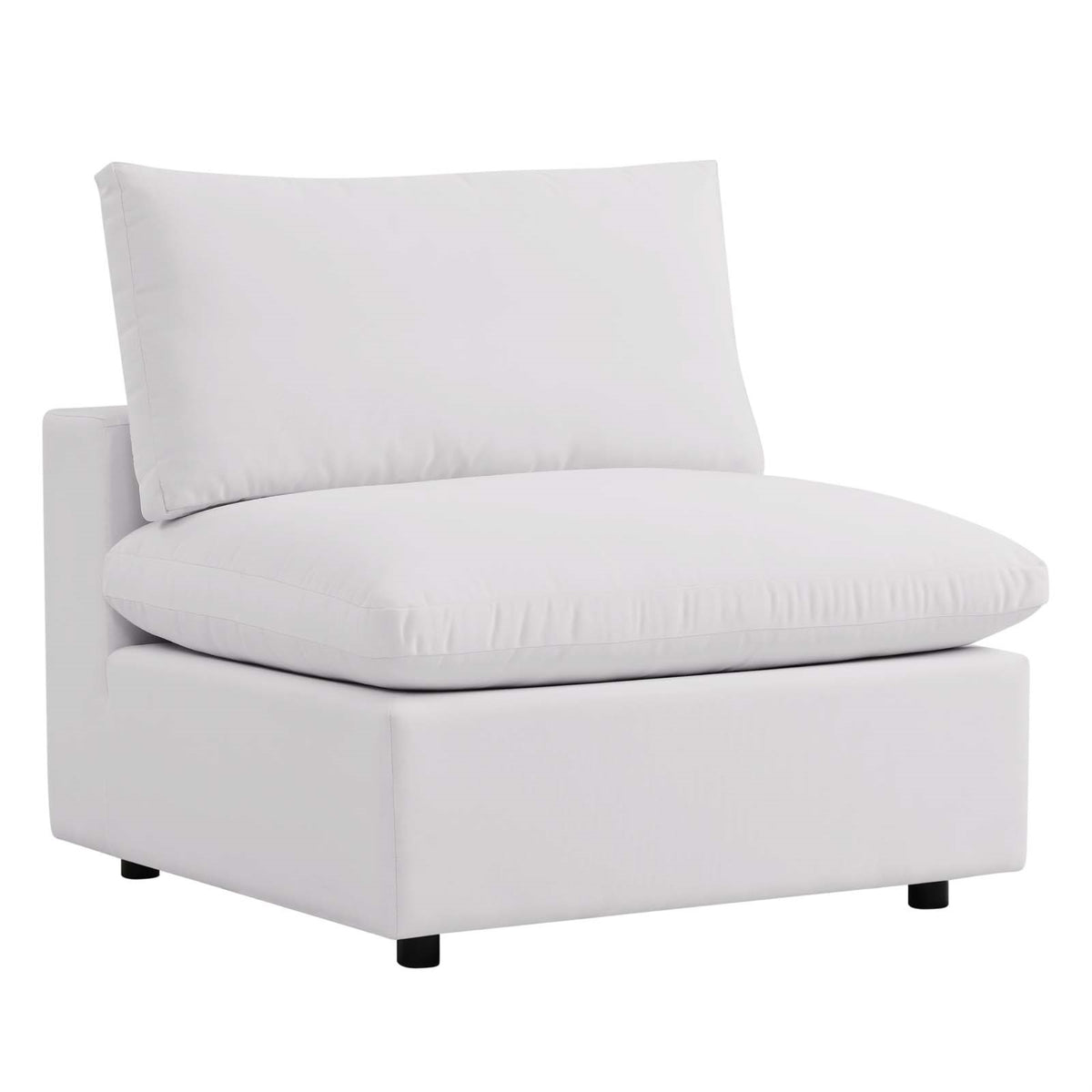 Ultimate Relaxation: Commix Outdoor Patio Armless Chair - Plush, Sleek, And Weatherproof