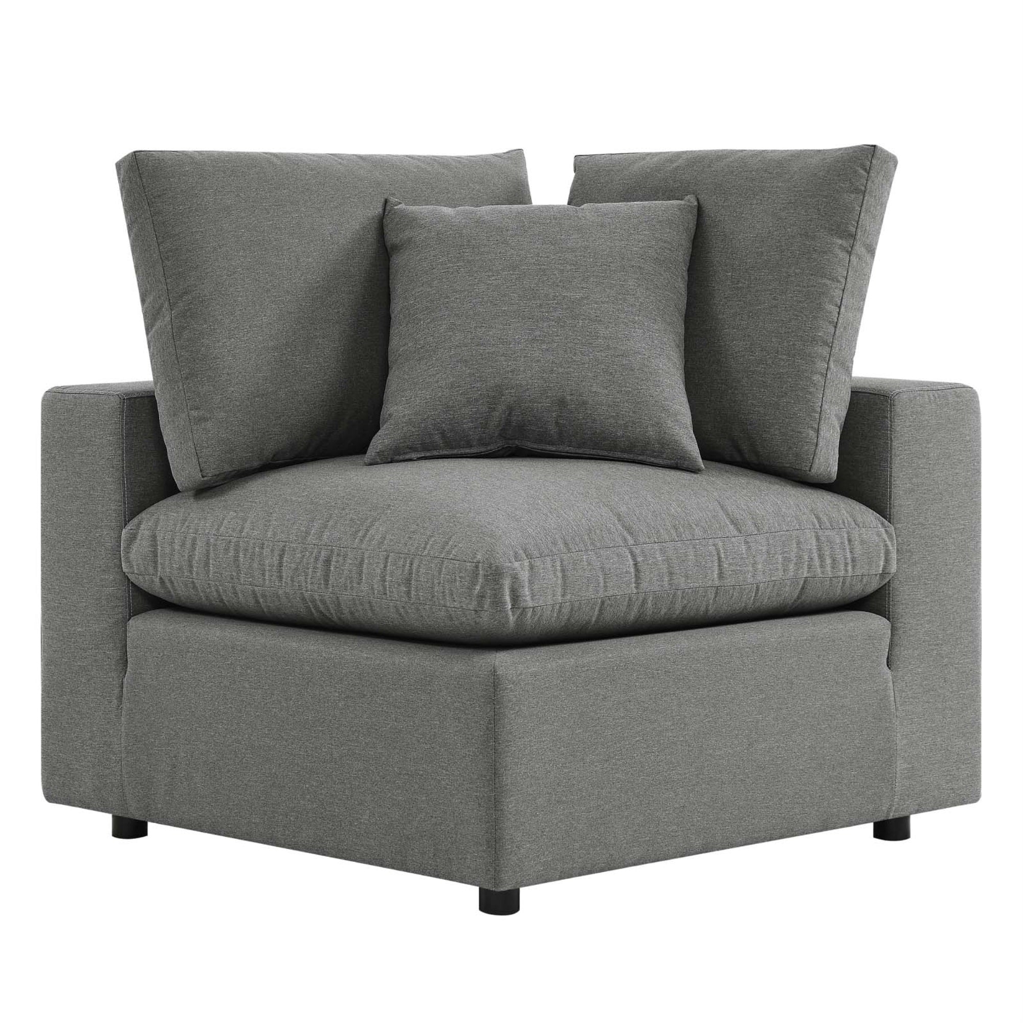 Ergode Outdoor Patio Corner Chair - Sleek Design, Plush Comfort, Water-Repellent Cushions - Perfect For Relaxation And Entertaining - 300 Lb Weight Capacity