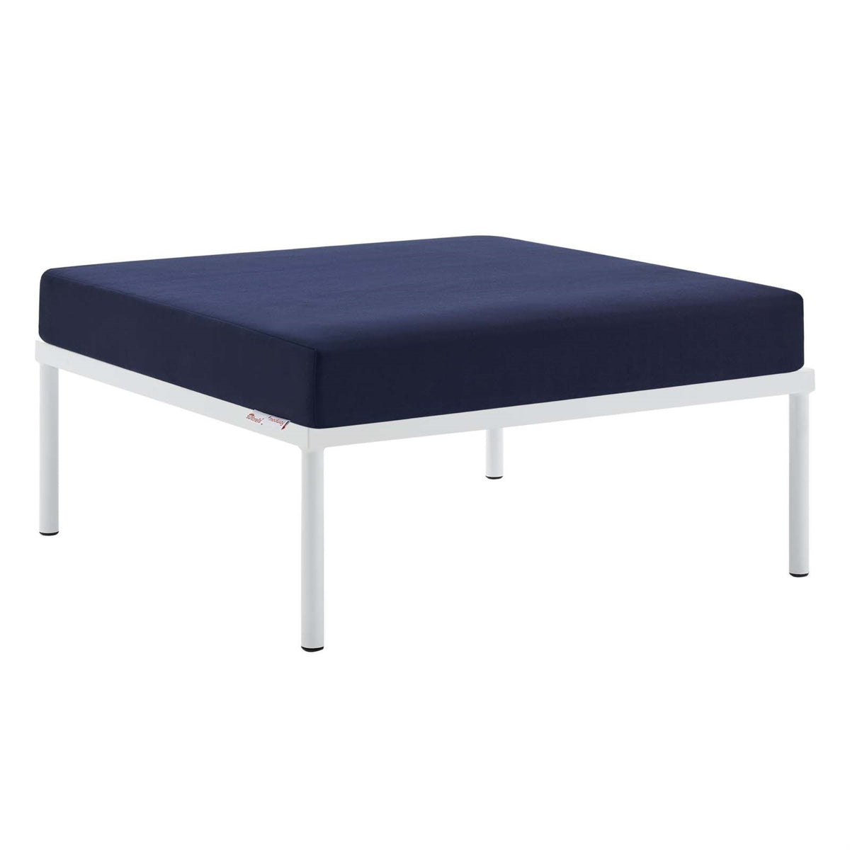 Harmony Sunbrella Outdoor Patio Aluminum Ottoman Navy