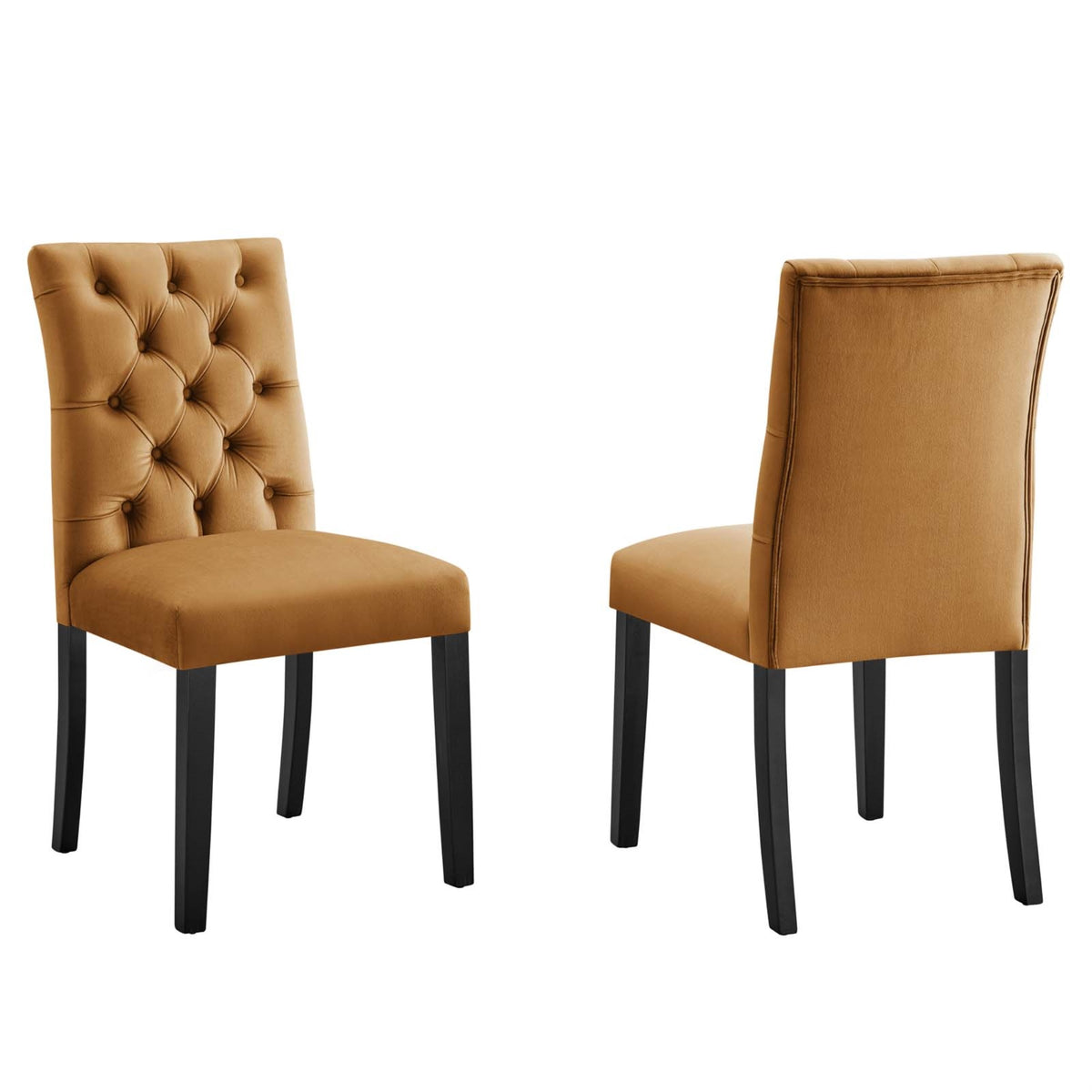 Sophisticated Duchess Dining Chairs - Set Of 2: Chic, Opulent, Velvet Upholstery