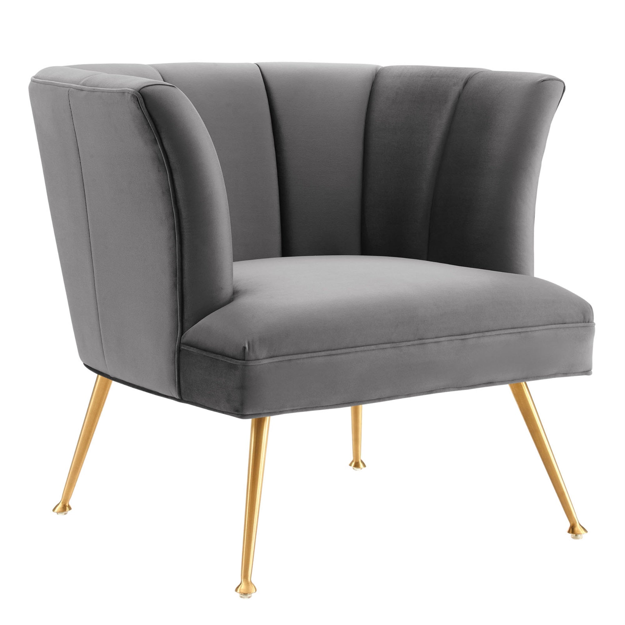 Exquisite Retro Elegance: Veronica Channel Tufted Velvet Armchair