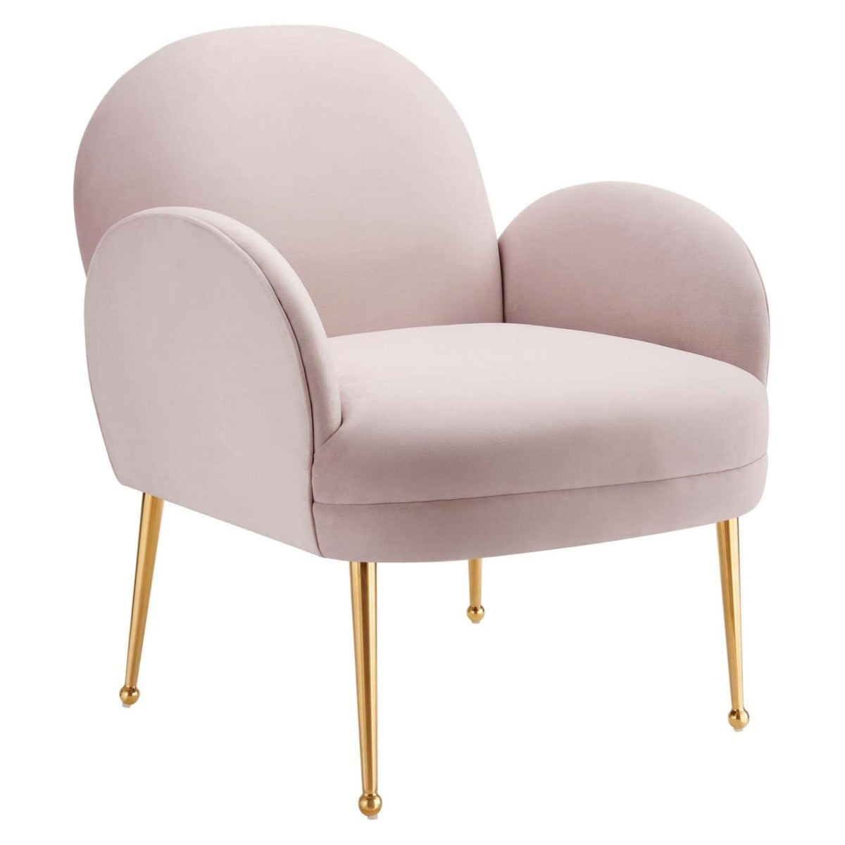 Casafoyer Transcend Performance Velvet Armchair With Pink Finish Eei-5026-Pnk