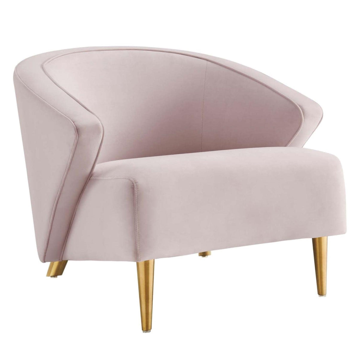 Casafoyer Odyssey Performance Velvet Armchair With Pink Finish Eei-5038-Pnk