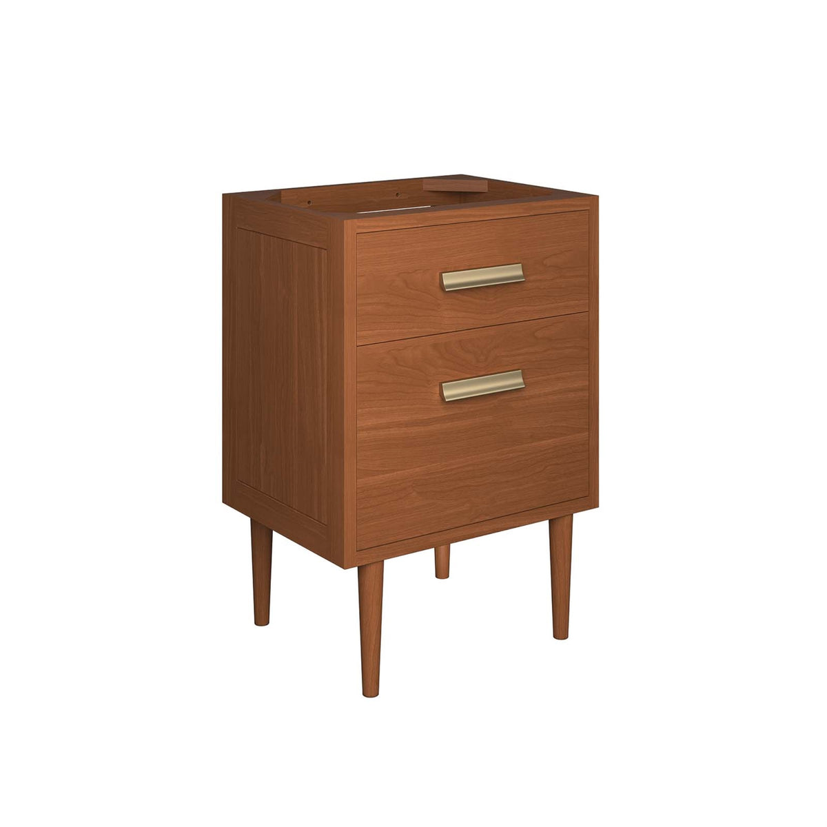 Cassia 24 Teak Wood Bathroom Vanity Cabinet (Sink Basin Not Included)