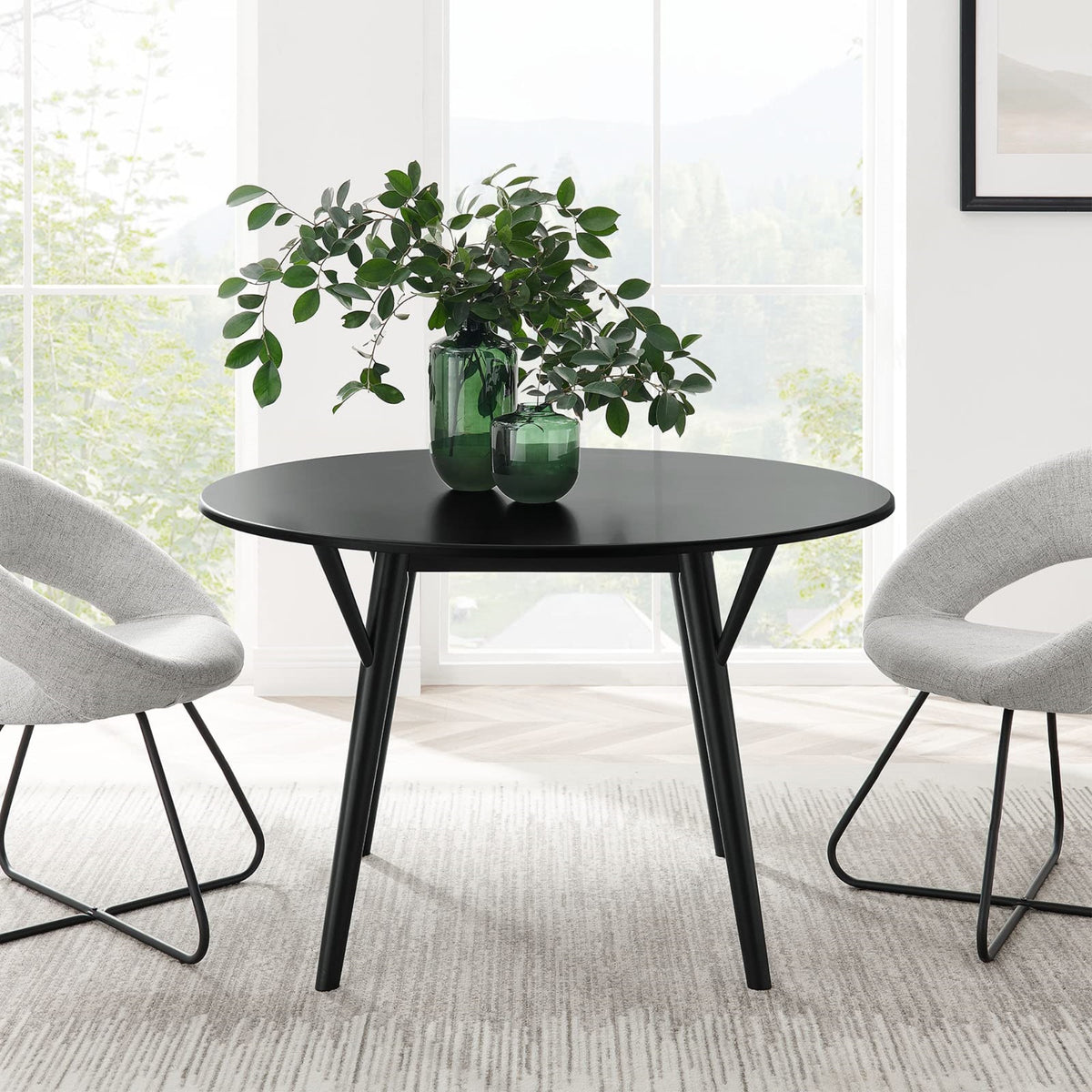 Casafoyer Gallant 47' Dining Table In Black Black